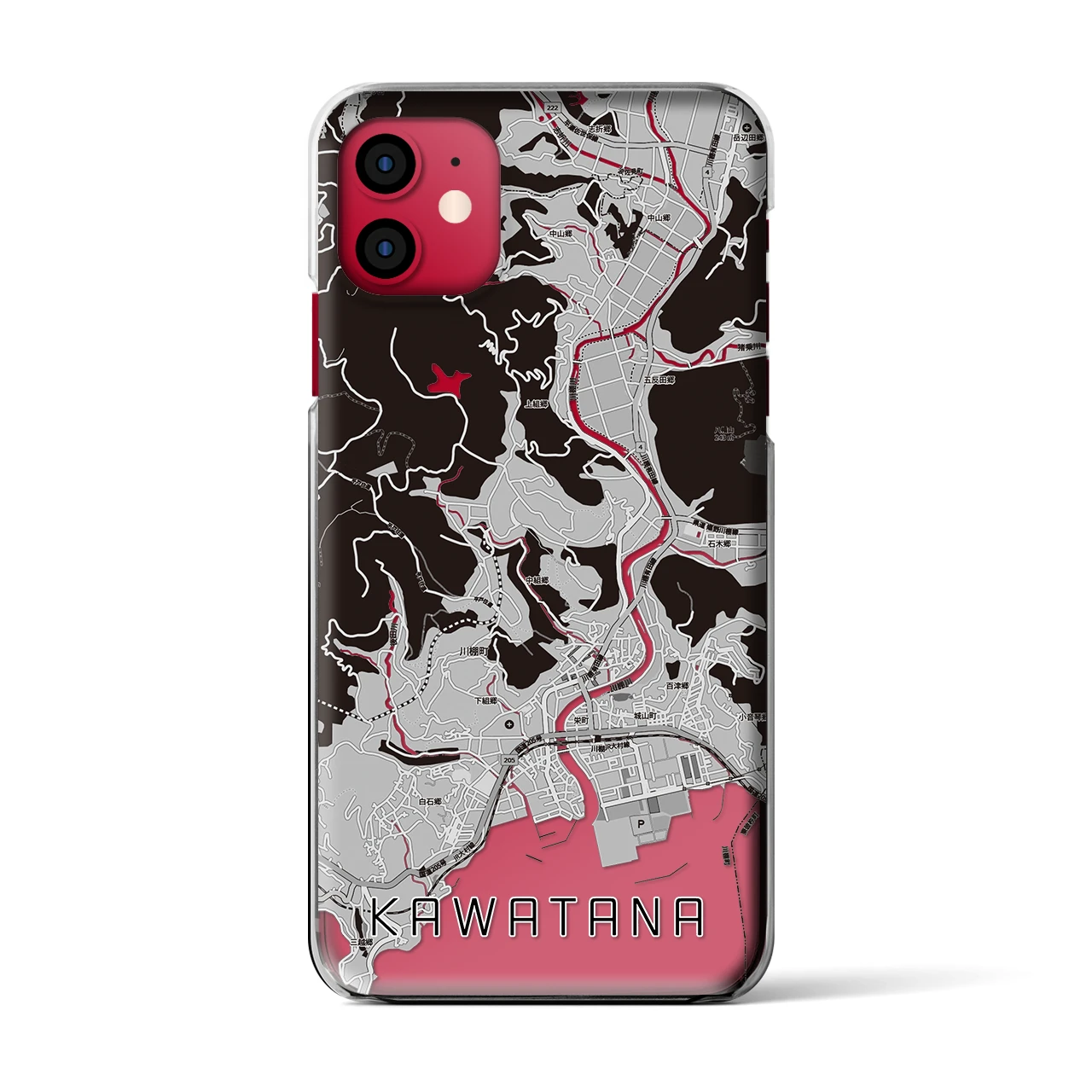 【川棚(長崎県)】地図柄iPhoneケース(クリアタイプ)