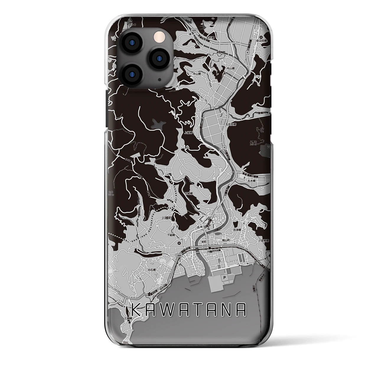 【川棚(長崎県)】地図柄iPhoneケース(クリアタイプ)