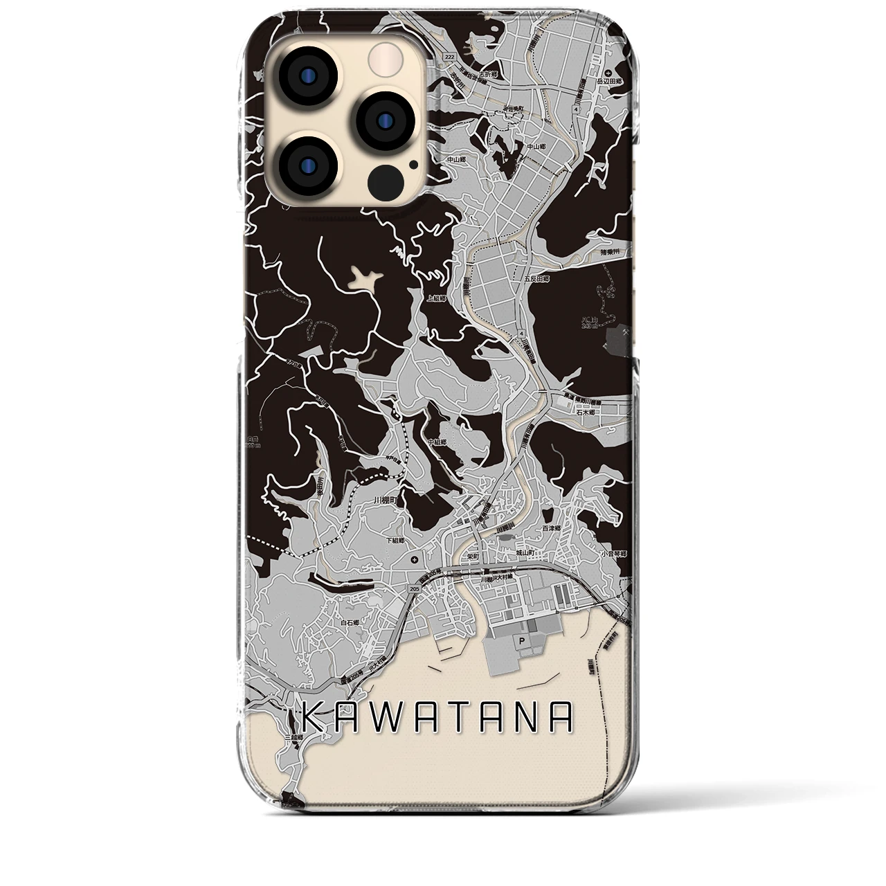 【川棚(長崎県)】地図柄iPhoneケース(クリアタイプ)