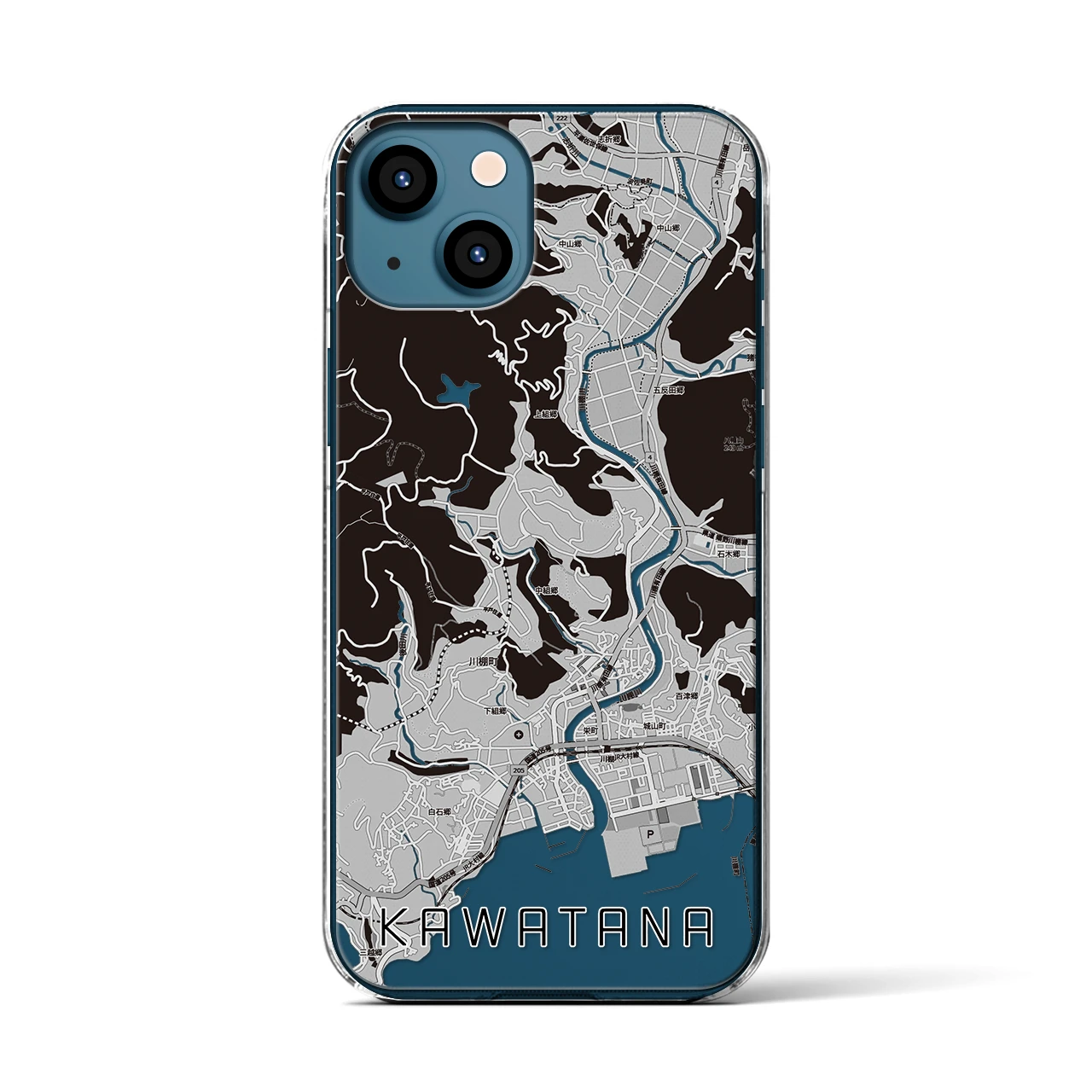 【川棚(長崎県)】地図柄iPhoneケース(クリアタイプ)