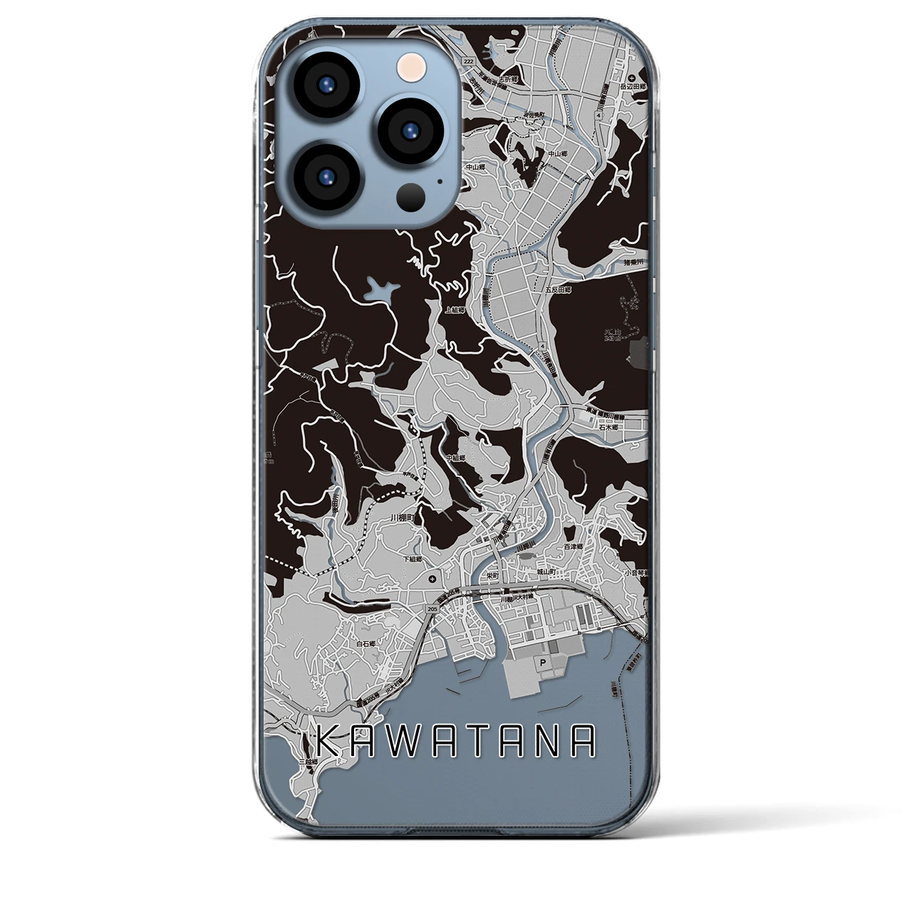 【川棚(長崎県)】地図柄iPhoneケース(クリアタイプ)