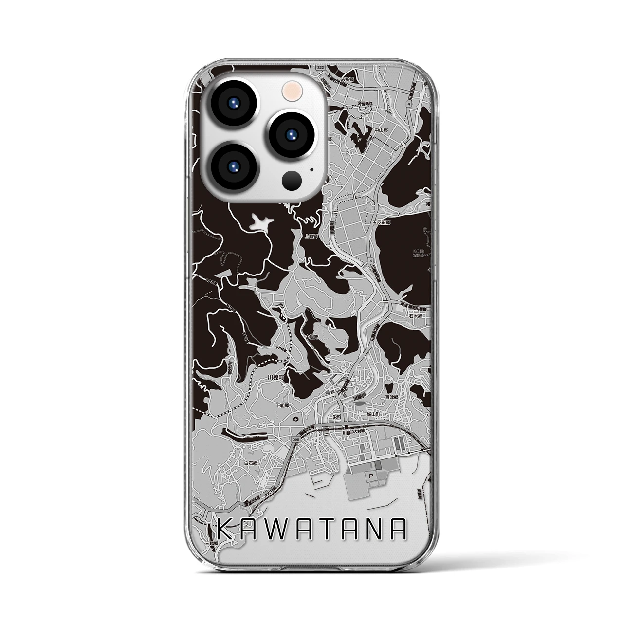 【川棚(長崎県)】地図柄iPhoneケース(クリアタイプ)