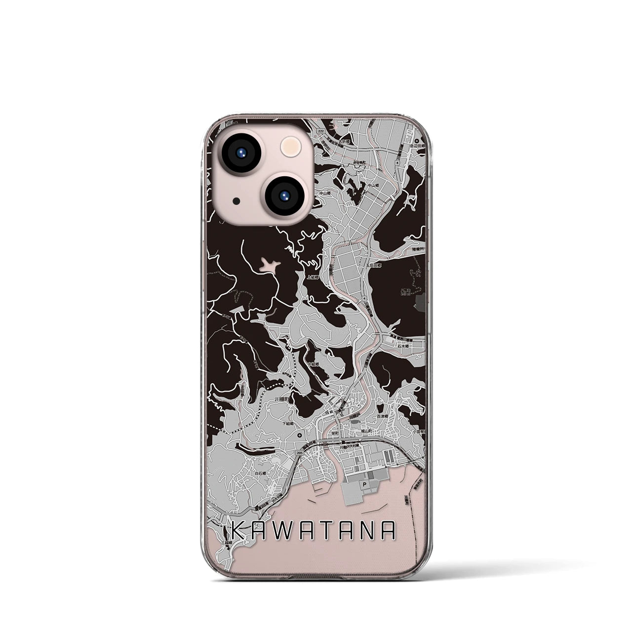 【川棚(長崎県)】地図柄iPhoneケース(クリアタイプ)