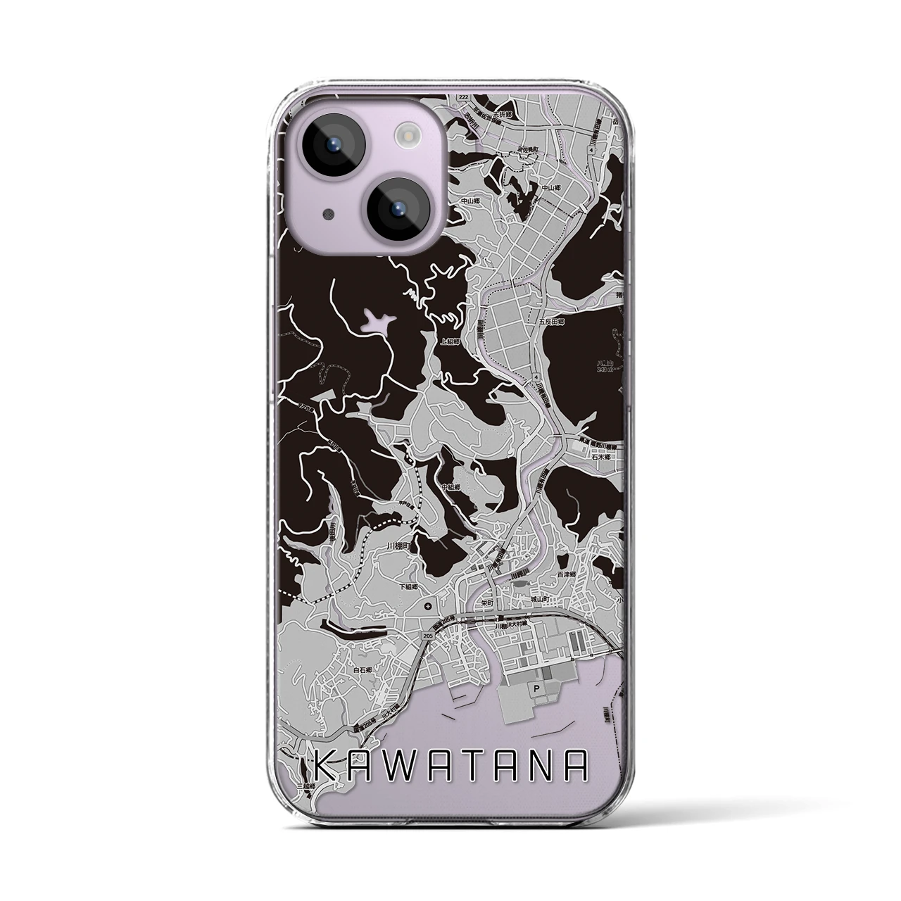 【川棚(長崎県)】地図柄iPhoneケース(クリアタイプ)