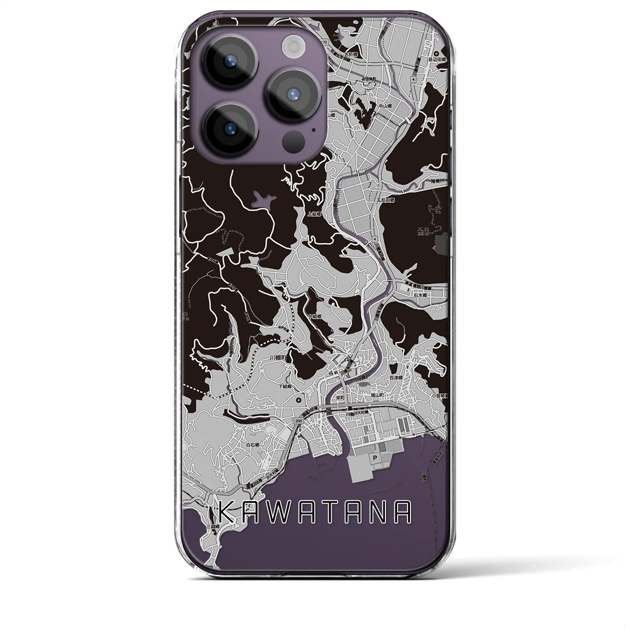 【川棚(長崎県)】地図柄iPhoneケース(クリアタイプ)