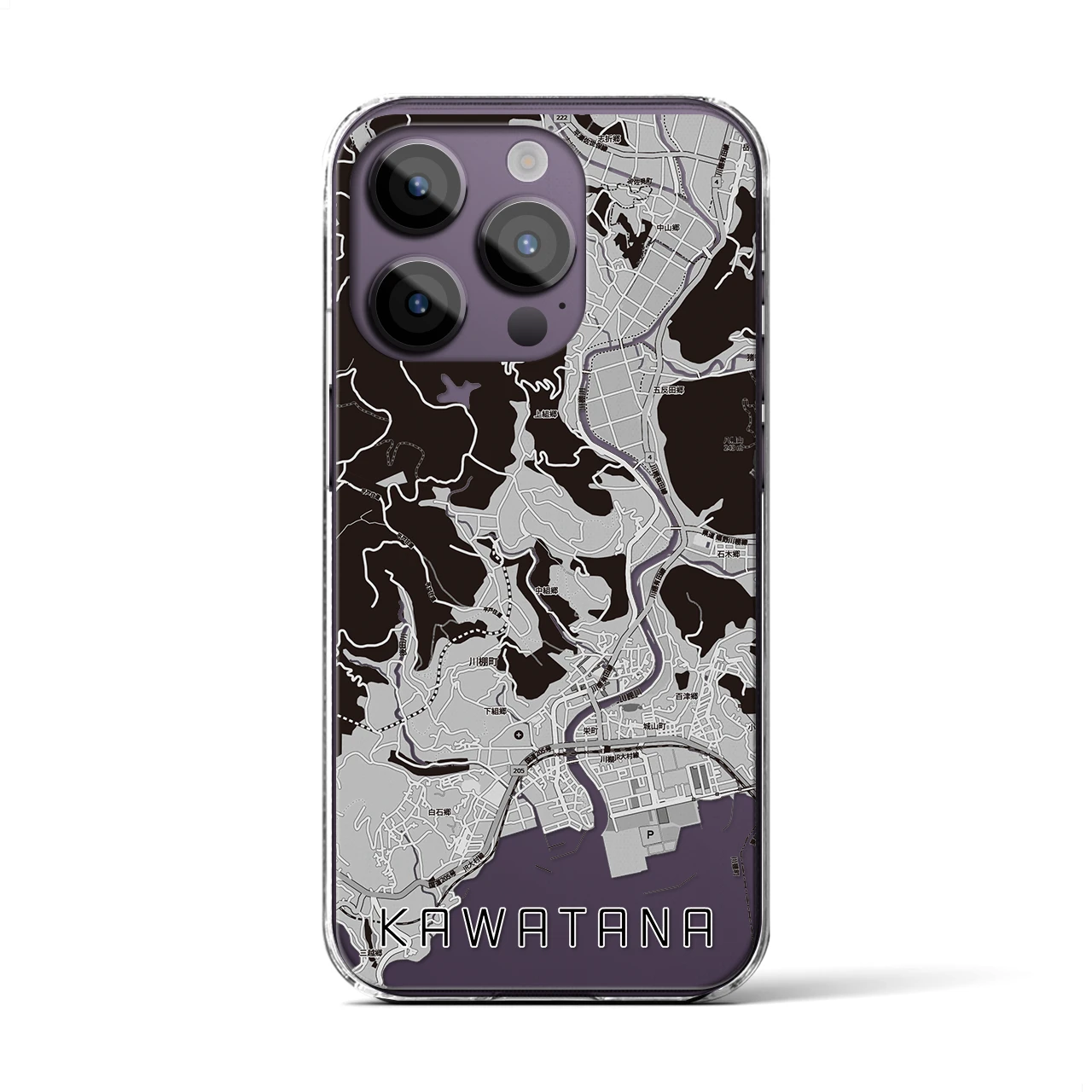 【川棚(長崎県)】地図柄iPhoneケース(クリアタイプ)