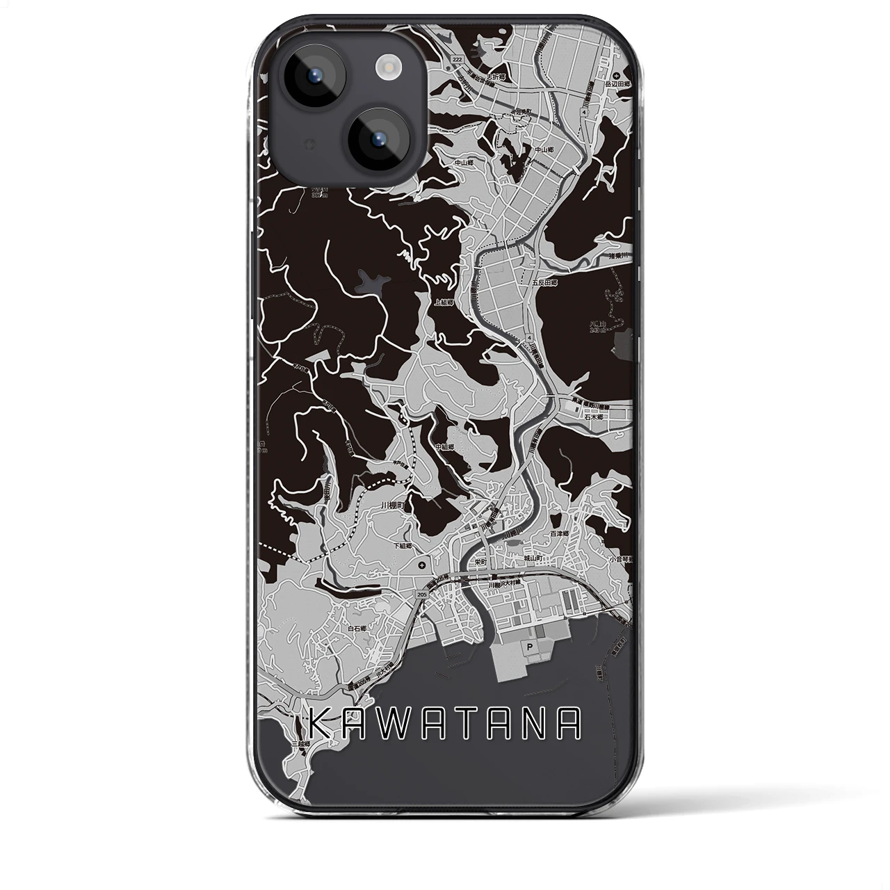 【川棚(長崎県)】地図柄iPhoneケース(クリアタイプ)