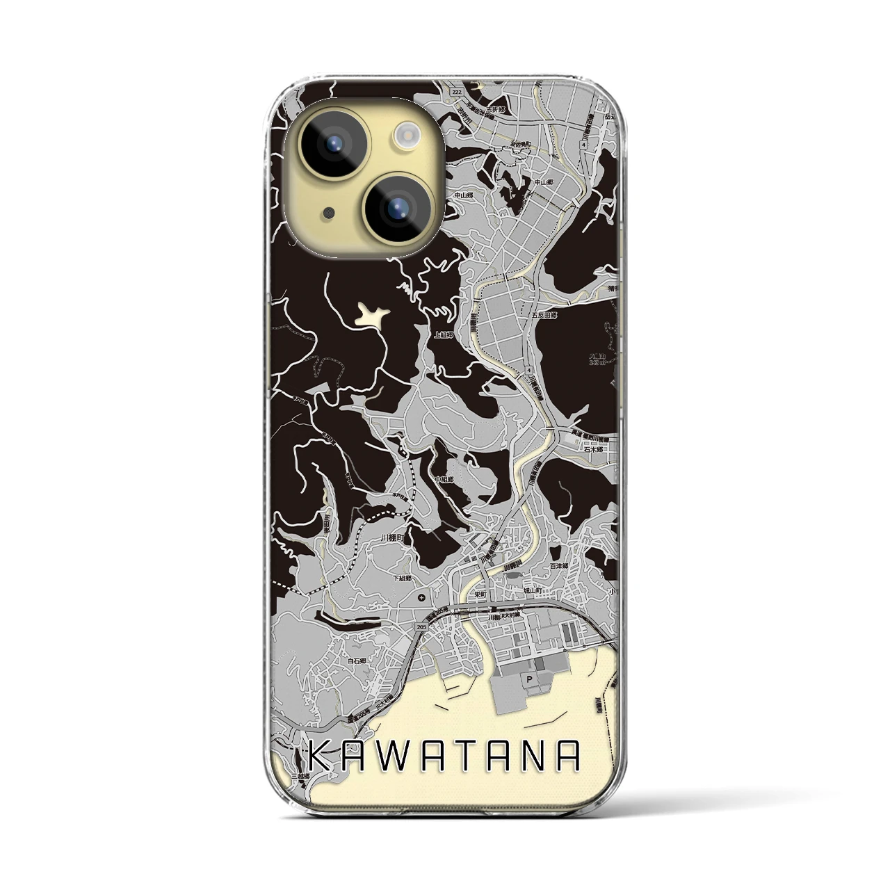 【川棚(長崎県)】地図柄iPhoneケース(クリアタイプ)