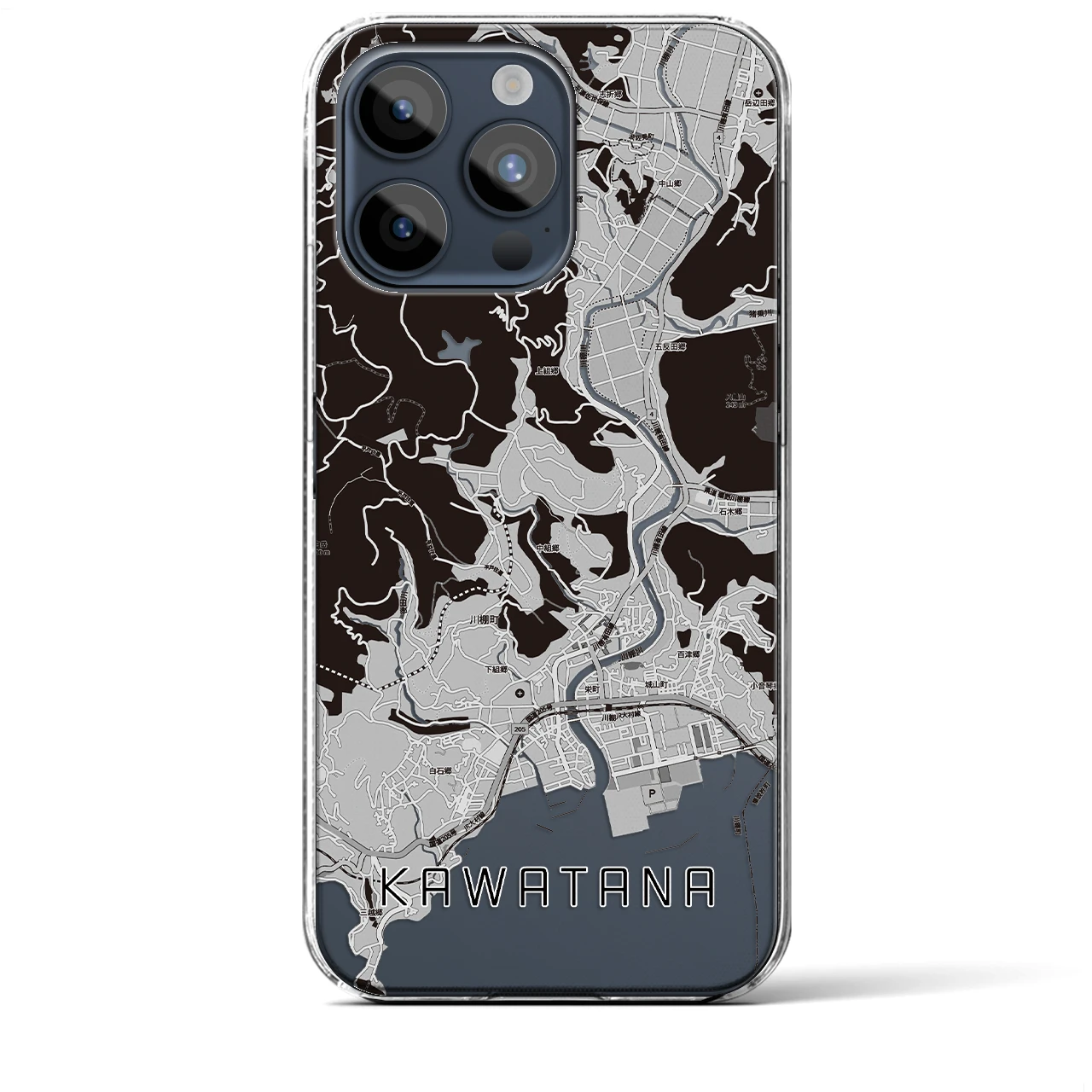 【川棚(長崎県)】地図柄iPhoneケース(クリアタイプ)