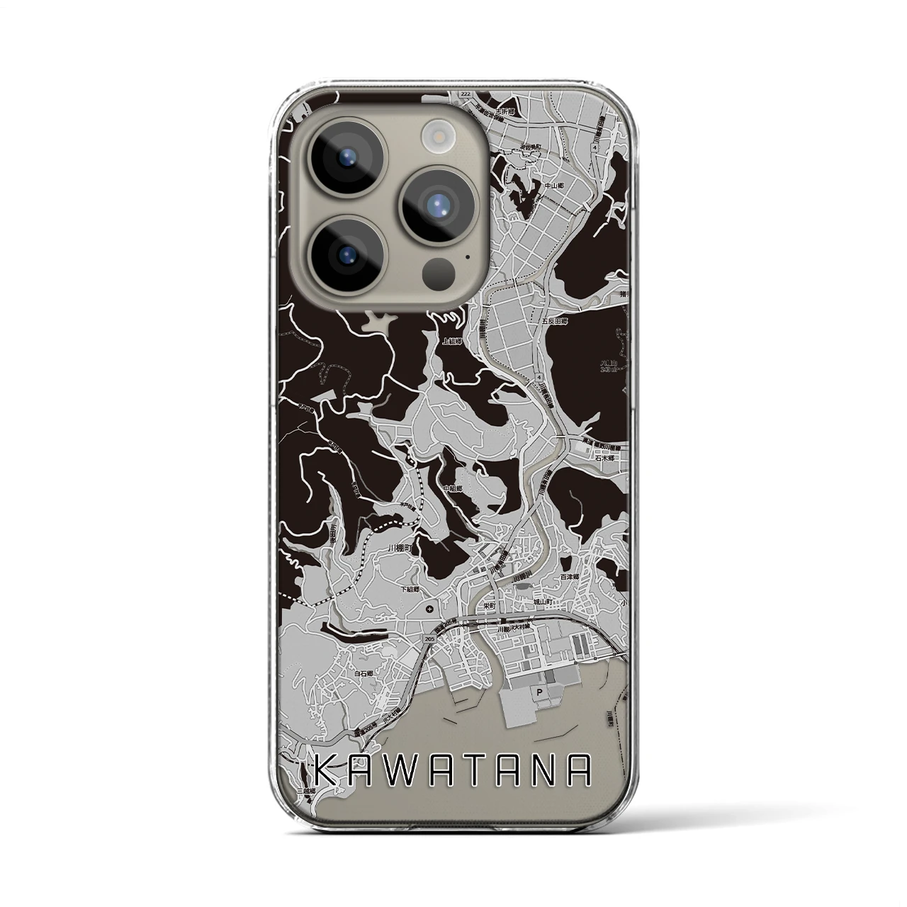 【川棚(長崎県)】地図柄iPhoneケース(クリアタイプ)