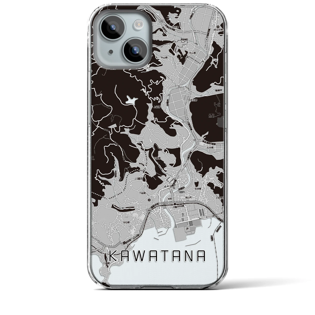 【川棚(長崎県)】地図柄iPhoneケース(クリアタイプ)