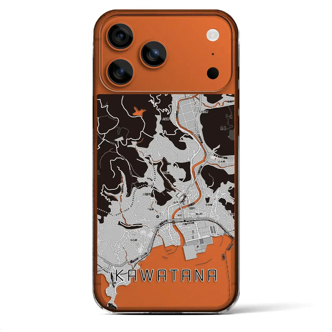 【川棚(長崎県)】地図柄iPhoneケース(クリアタイプ)
