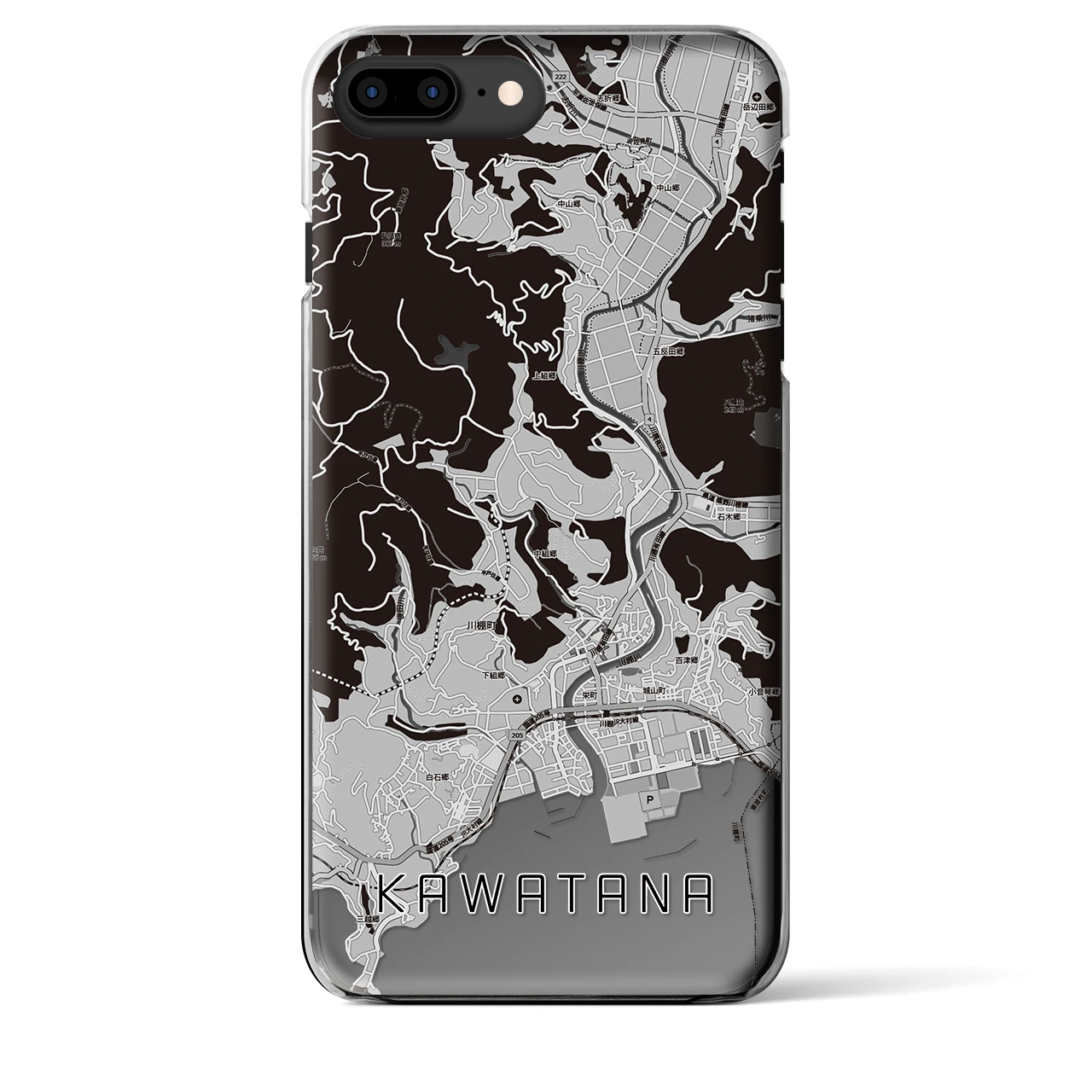 【川棚(長崎県)】地図柄iPhoneケース(クリアタイプ)