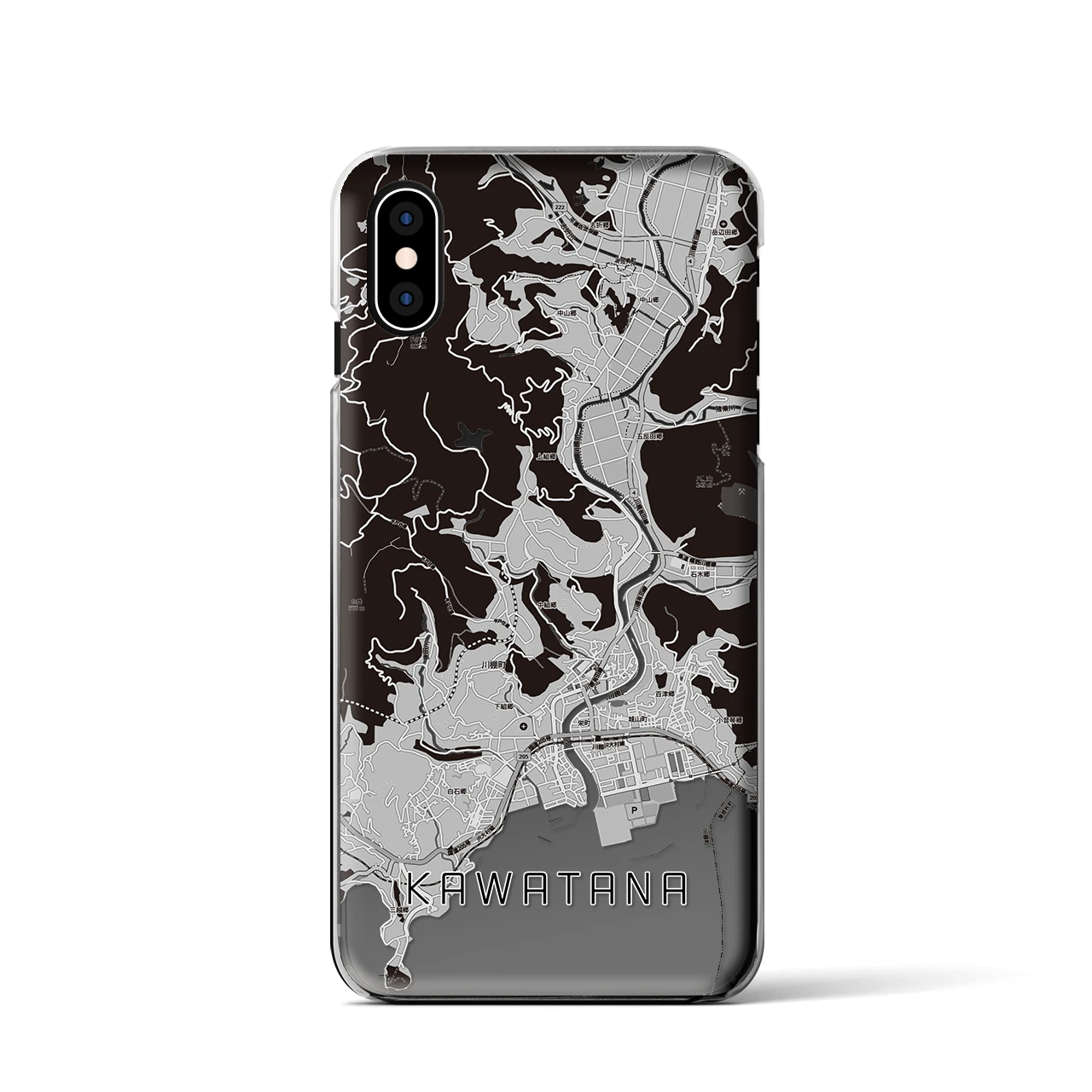 【川棚(長崎県)】地図柄iPhoneケース(クリアタイプ)