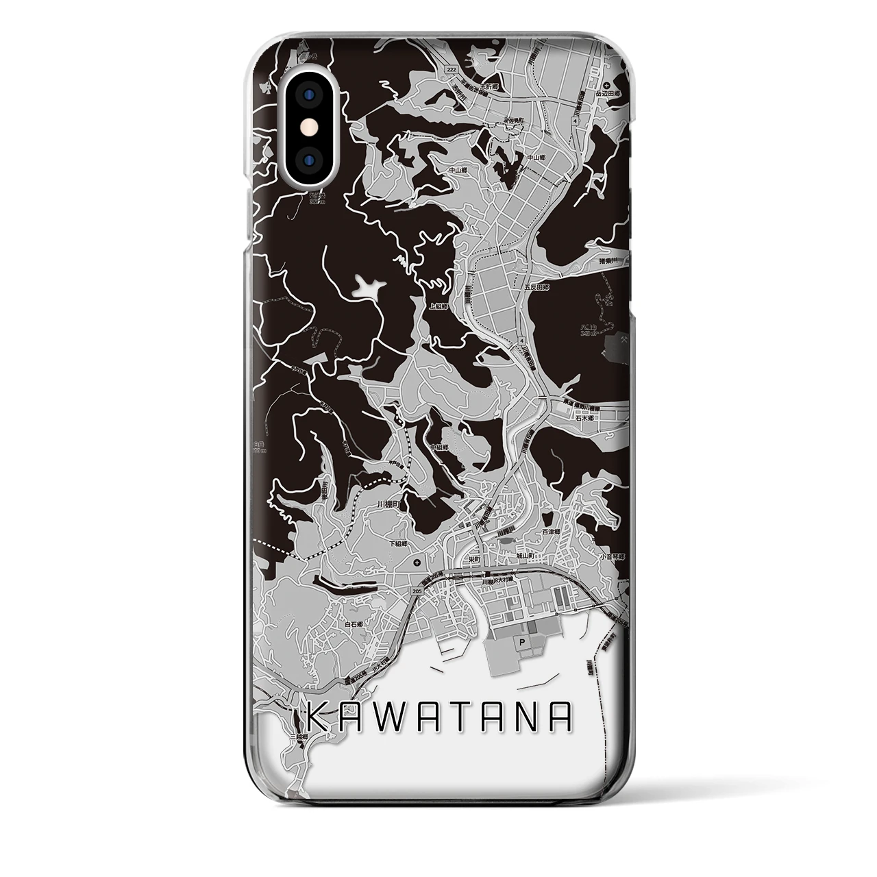 【川棚(長崎県)】地図柄iPhoneケース(クリアタイプ)