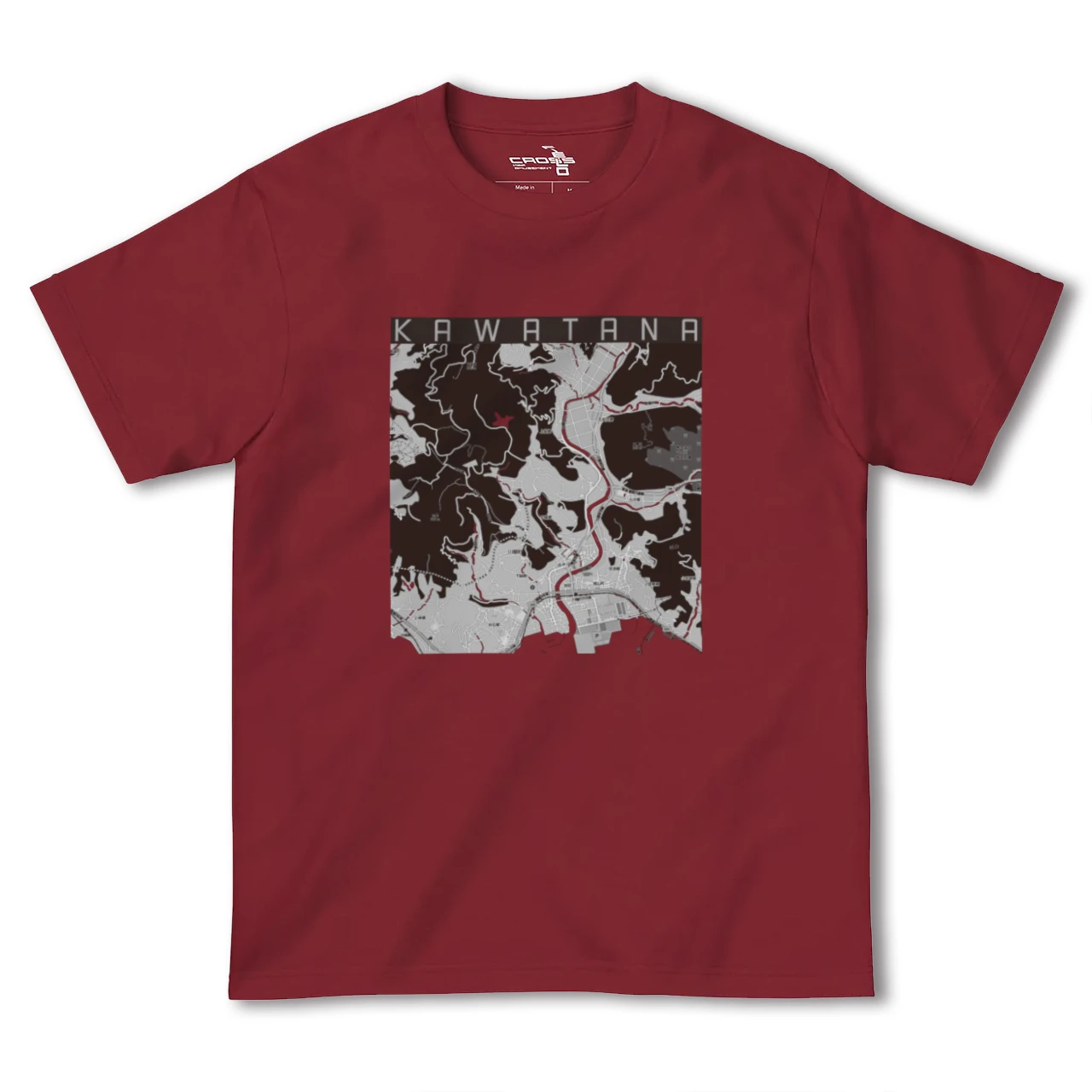 【川棚(長崎県)】地図柄ヘビーウェイトTシャツ