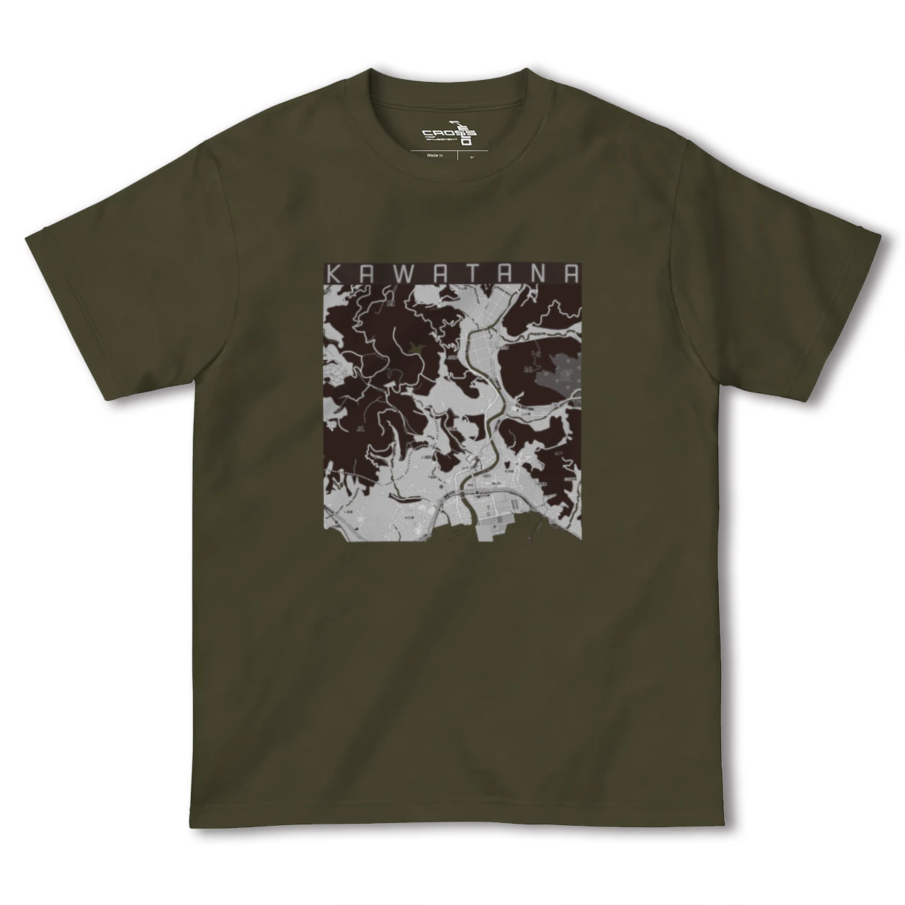 【川棚(長崎県)】地図柄ヘビーウェイトTシャツ