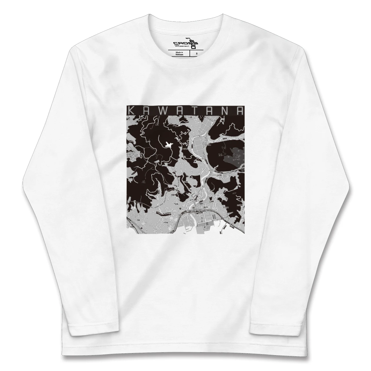 【川棚(長崎県)】地図柄ロングスリーブTシャツ