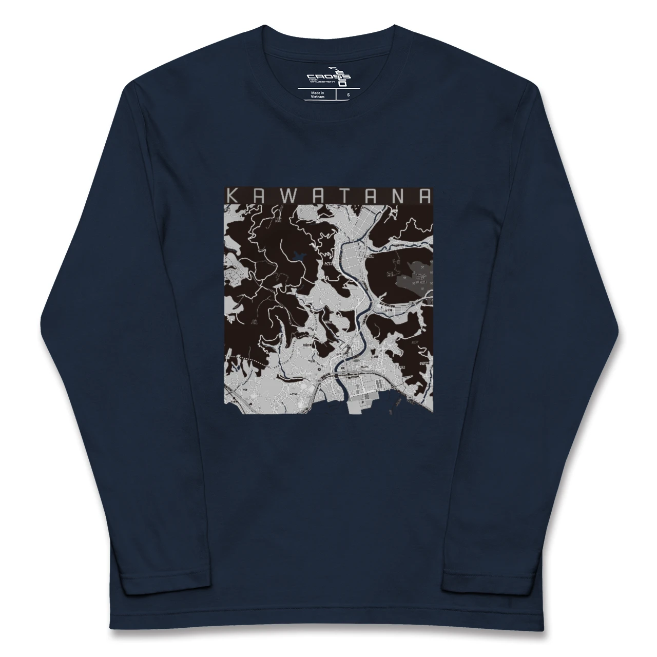 【川棚(長崎県)】地図柄ロングスリーブTシャツ
