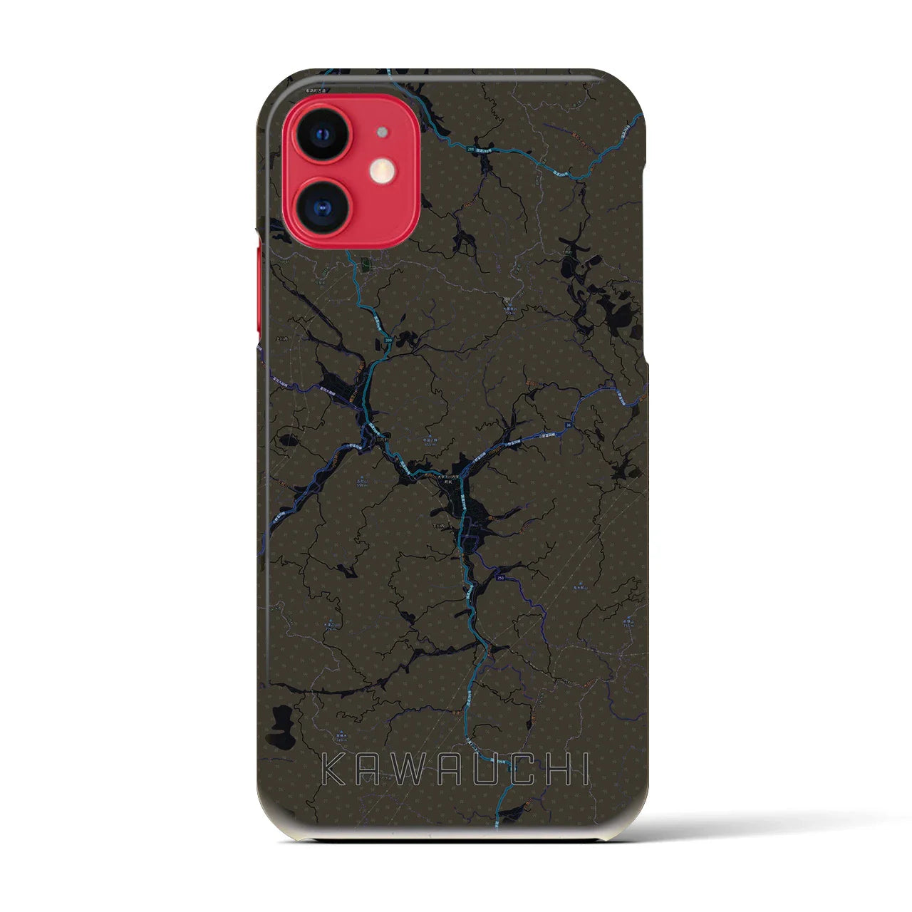 【川内(福島県)】地図柄iPhoneケース(バックカバータイプ)
