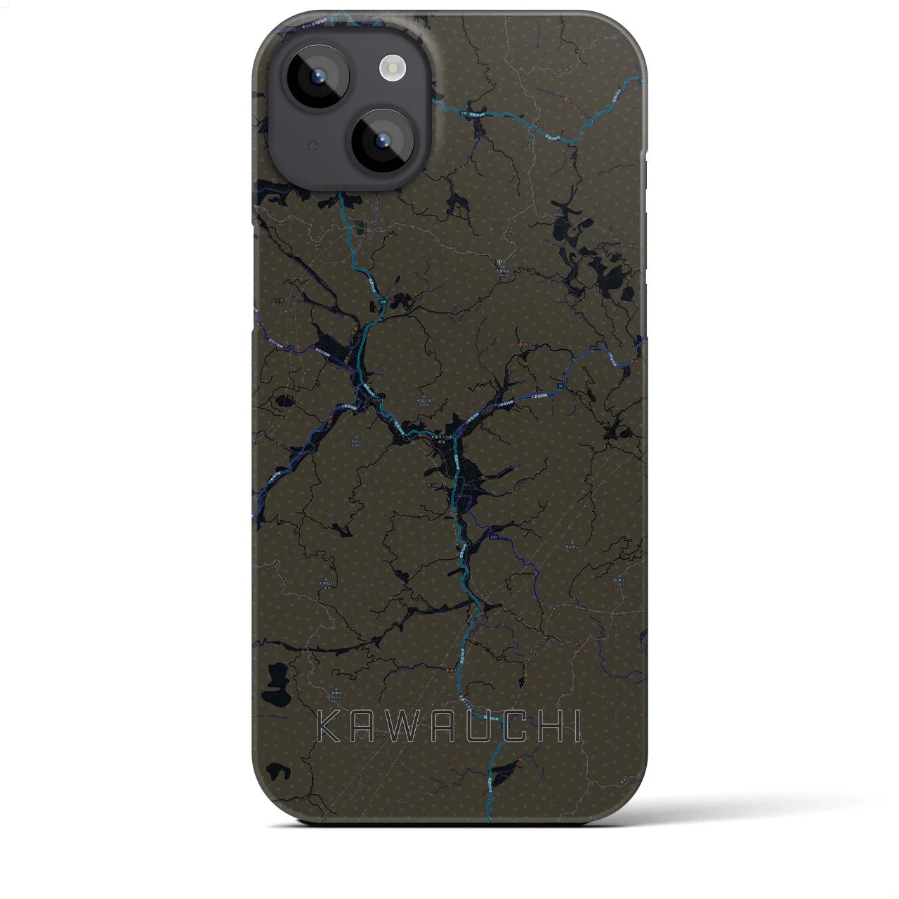【川内(福島県)】地図柄iPhoneケース(バックカバータイプ)