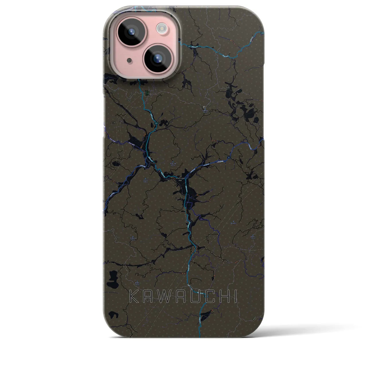 【川内(福島県)】地図柄iPhoneケース(バックカバータイプ)