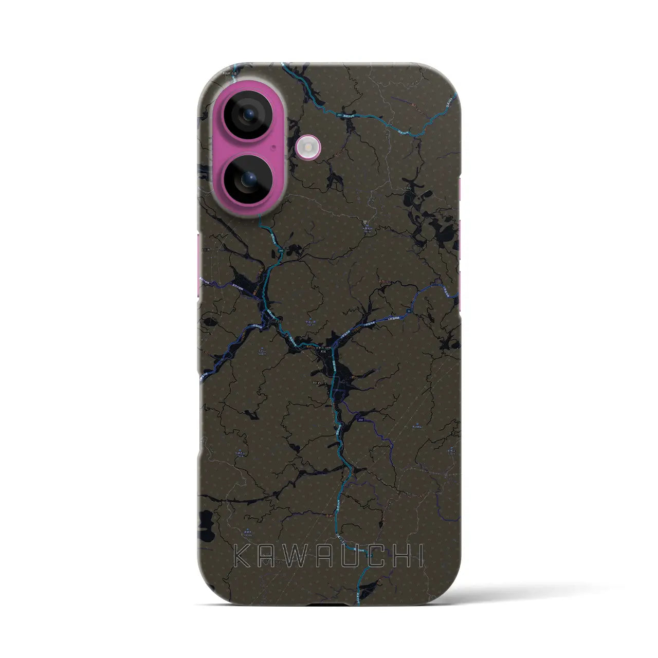 【川内(福島県)】地図柄iPhoneケース(バックカバータイプ)