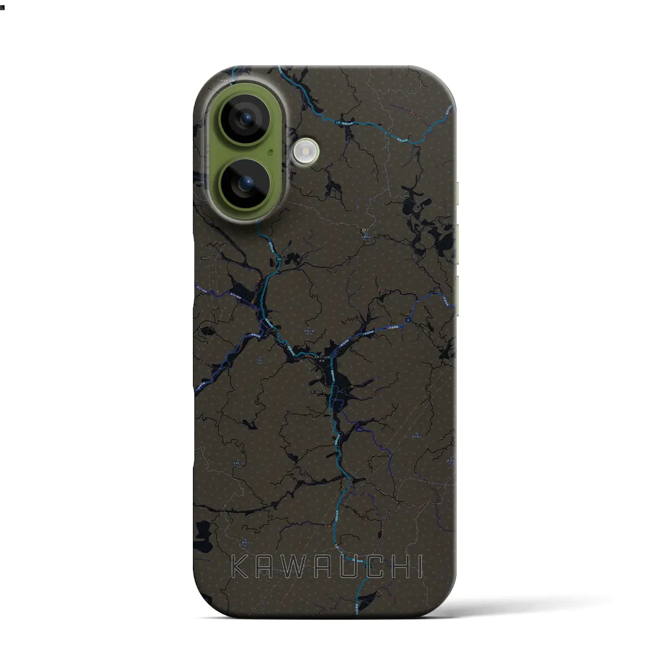 【川内(福島県)】地図柄iPhoneケース(バックカバータイプ)