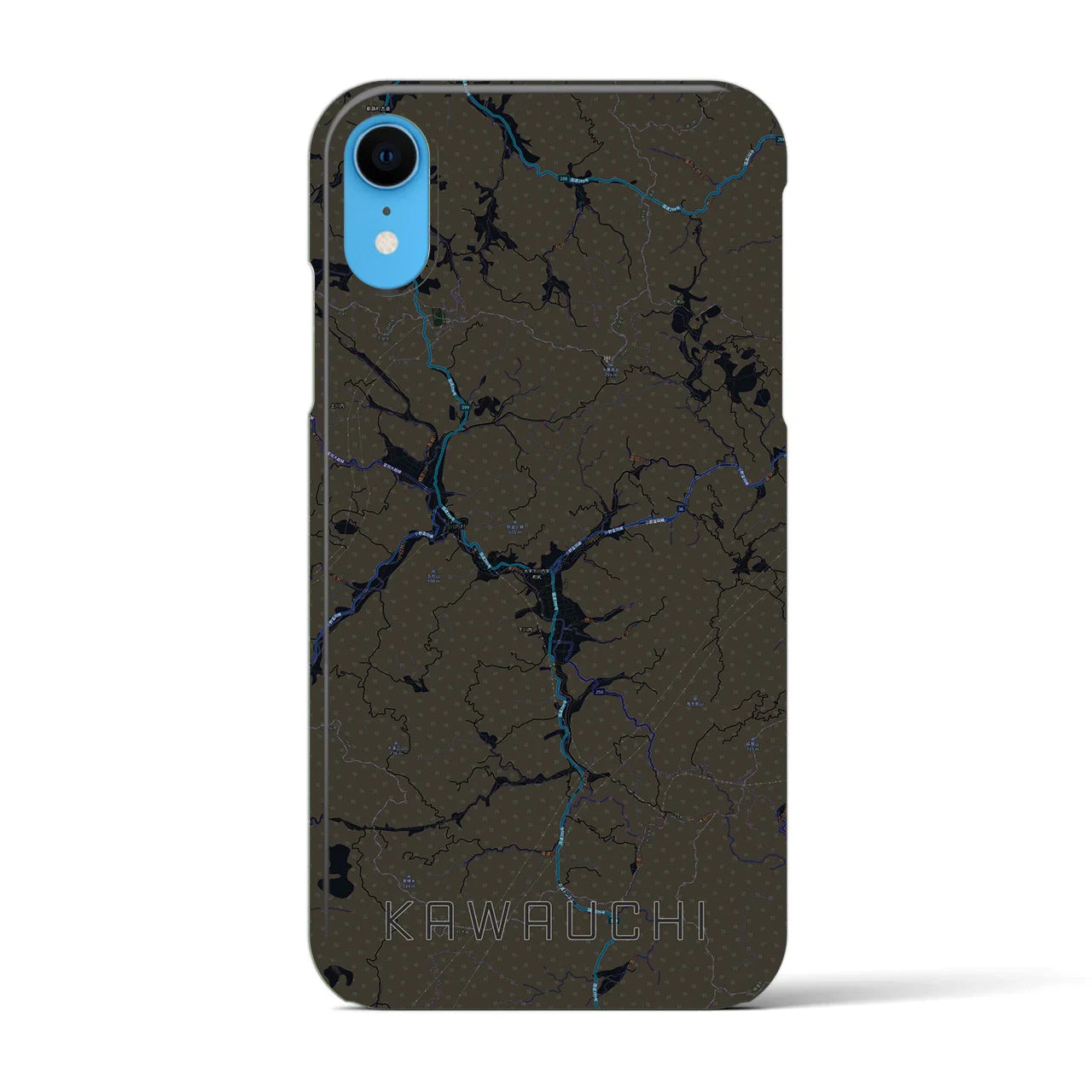 【川内(福島県)】地図柄iPhoneケース(バックカバータイプ)
