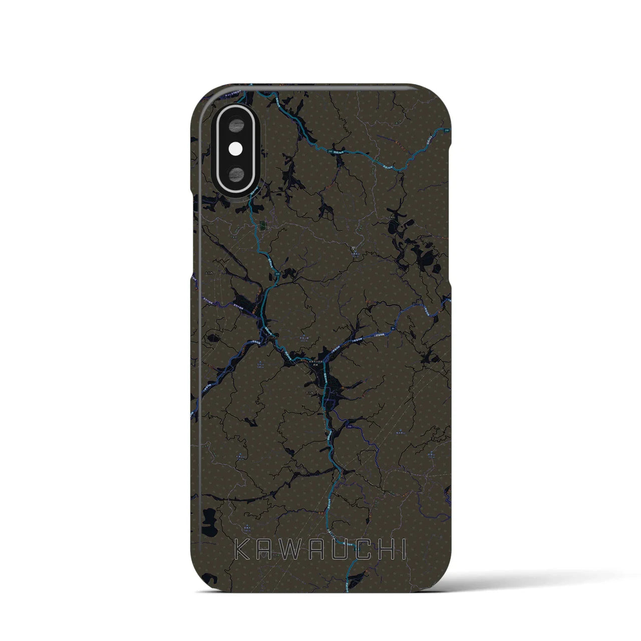 【川内(福島県)】地図柄iPhoneケース(バックカバータイプ)