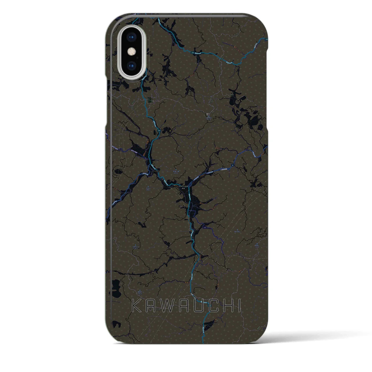 【川内(福島県)】地図柄iPhoneケース(バックカバータイプ)