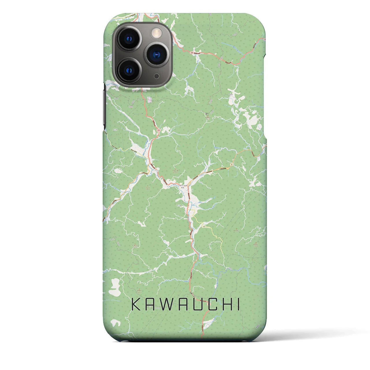 【川内(福島県)】地図柄iPhoneケース(バックカバータイプ)