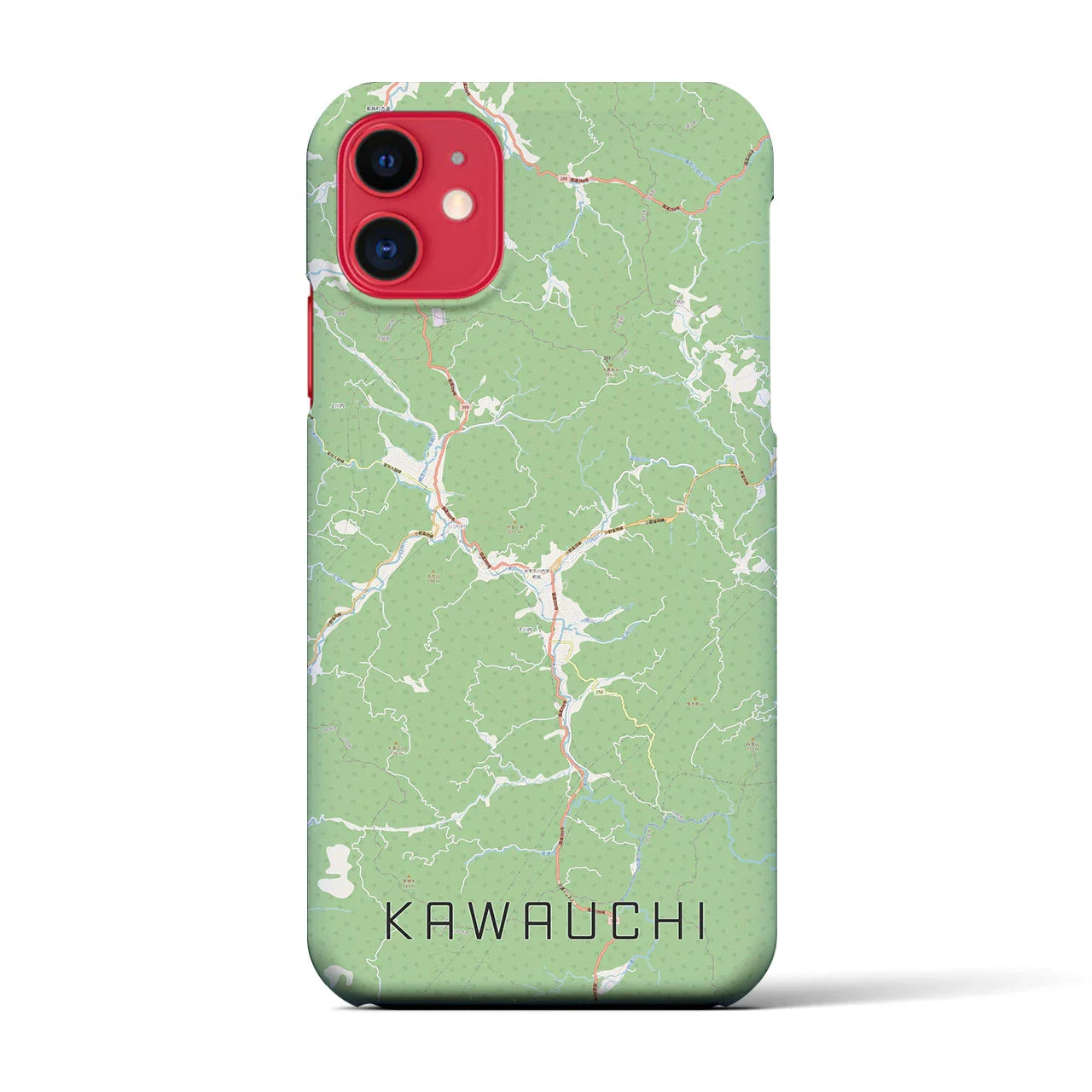 【川内(福島県)】地図柄iPhoneケース(バックカバータイプ)