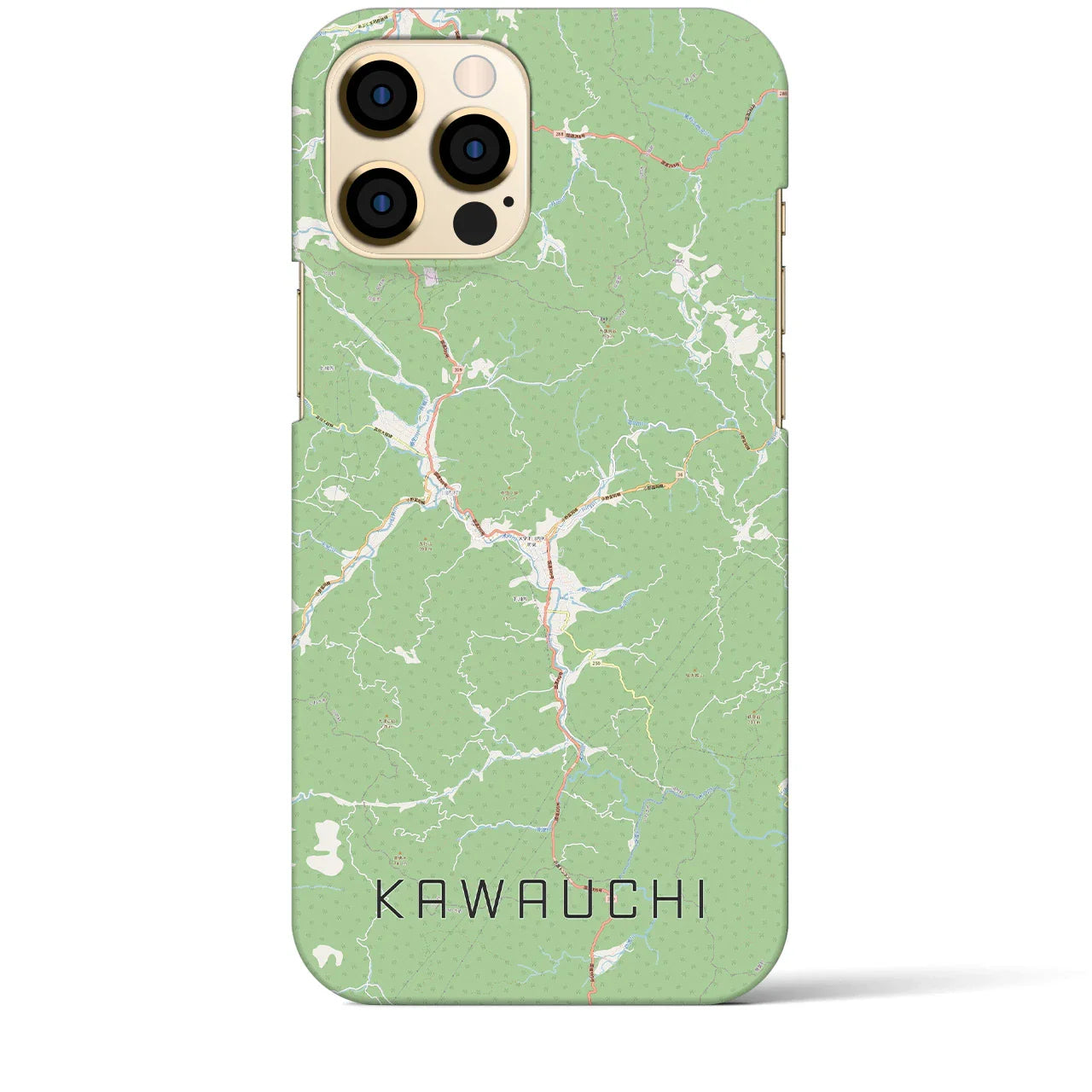 【川内(福島県)】地図柄iPhoneケース(バックカバータイプ)