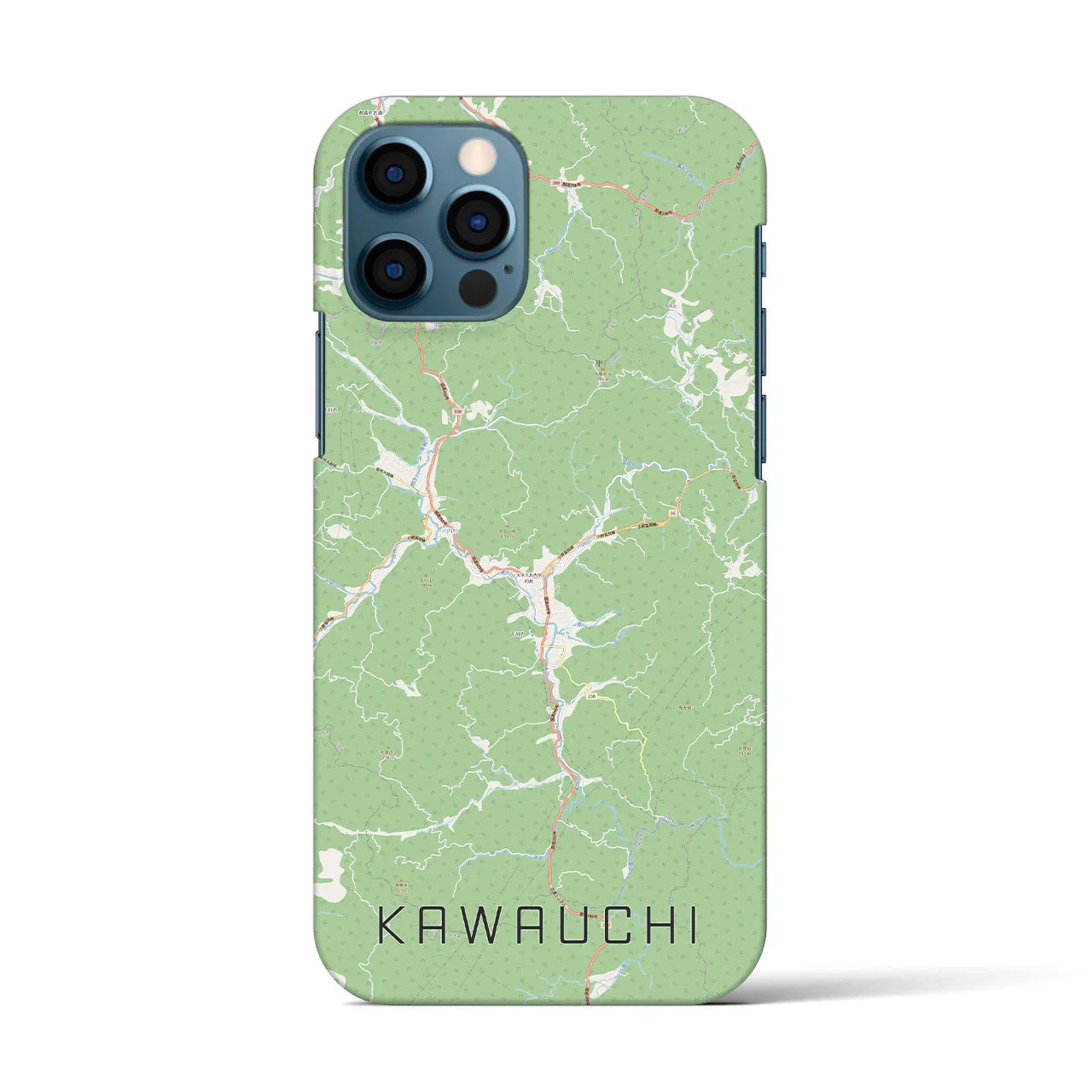 【川内(福島県)】地図柄iPhoneケース(バックカバータイプ)