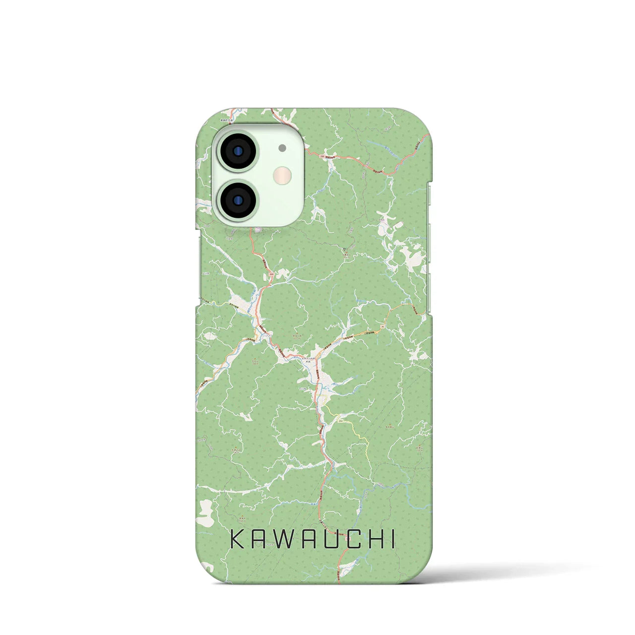 【川内(福島県)】地図柄iPhoneケース(バックカバータイプ)