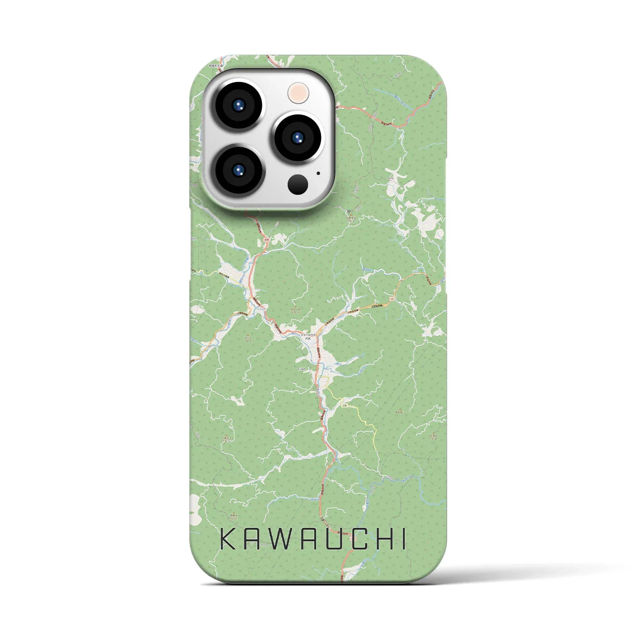 【川内(福島県)】地図柄iPhoneケース(バックカバータイプ)
