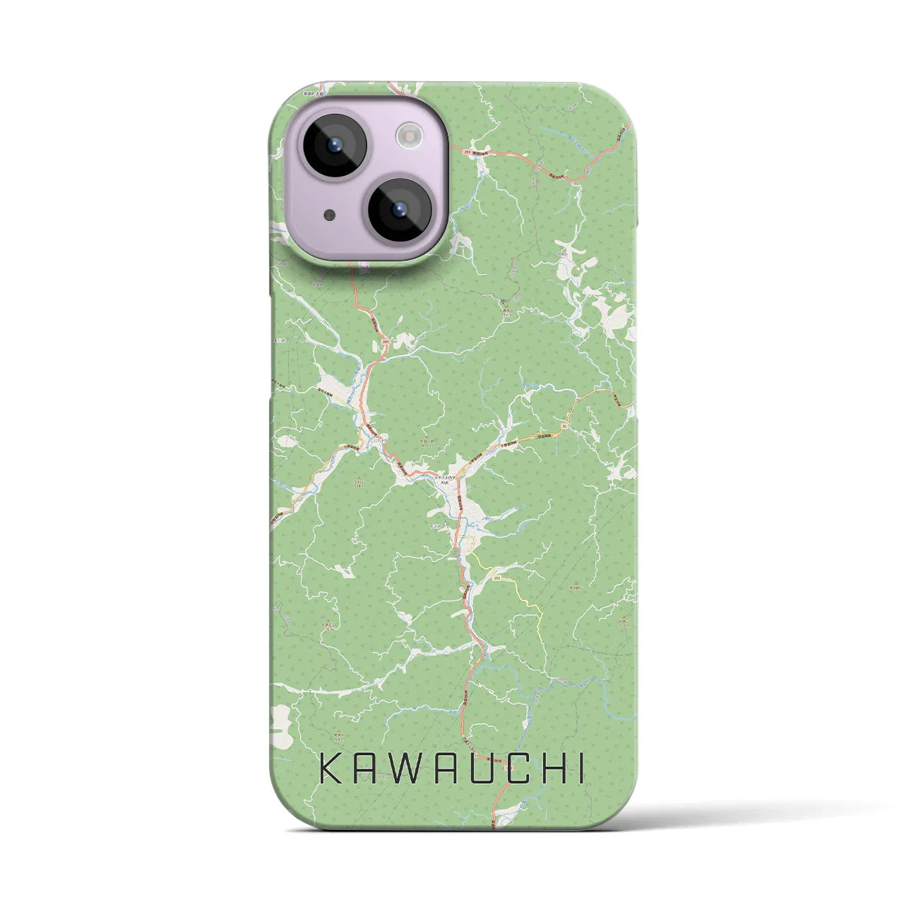 【川内(福島県)】地図柄iPhoneケース(バックカバータイプ)
