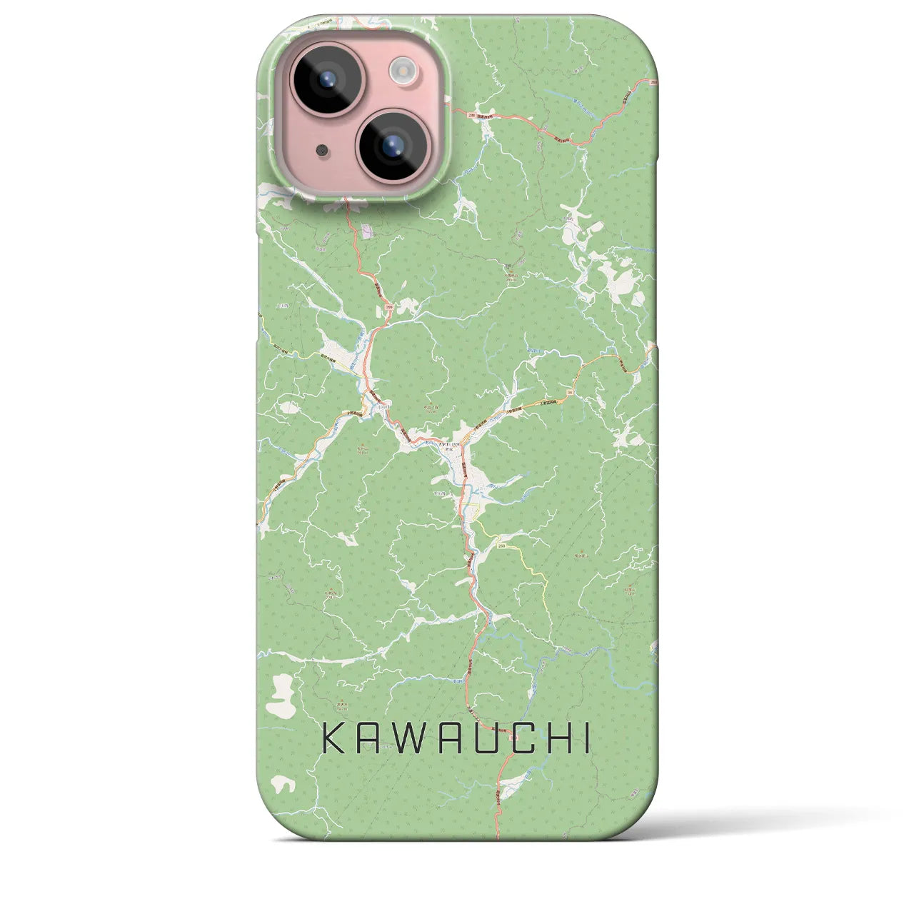 【川内(福島県)】地図柄iPhoneケース(バックカバータイプ)