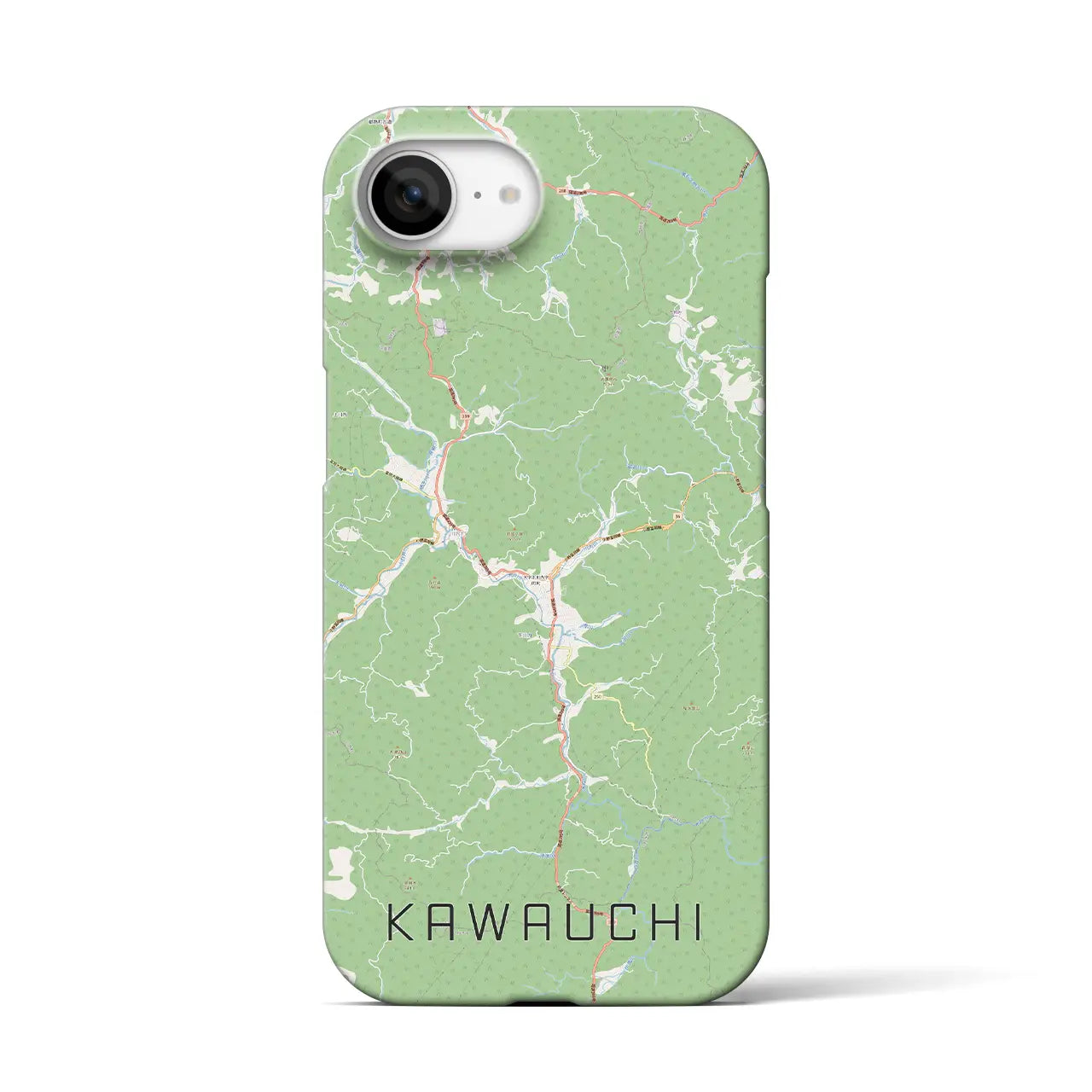 【川内(福島県)】地図柄iPhoneケース(バックカバータイプ)