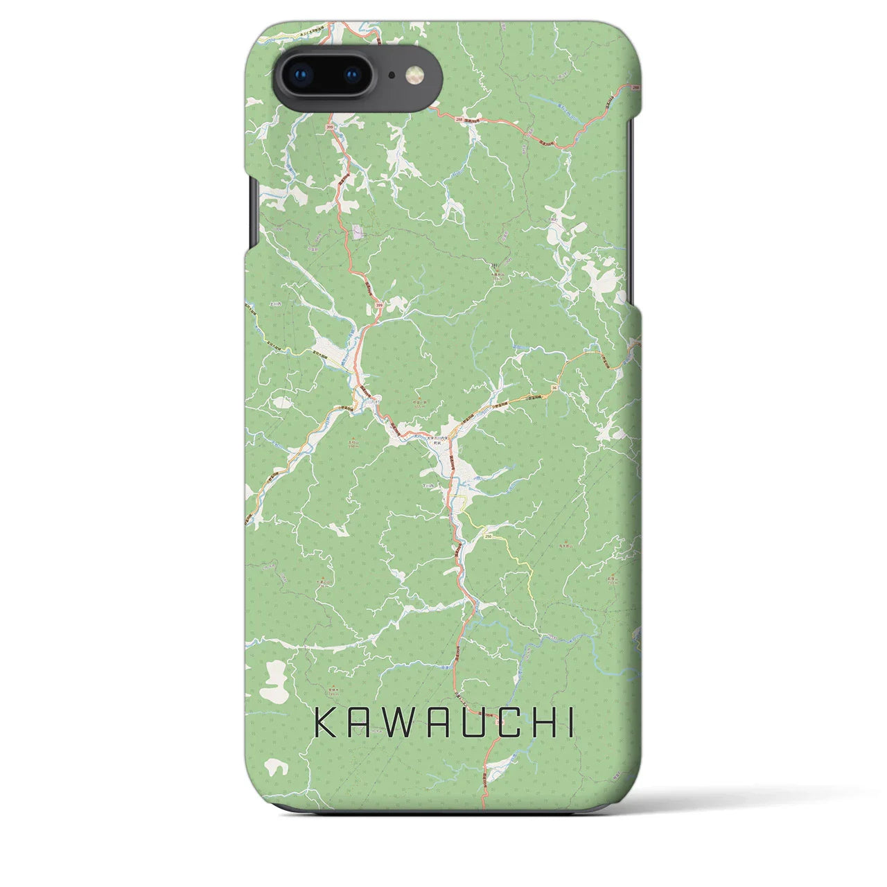 【川内(福島県)】地図柄iPhoneケース(バックカバータイプ)