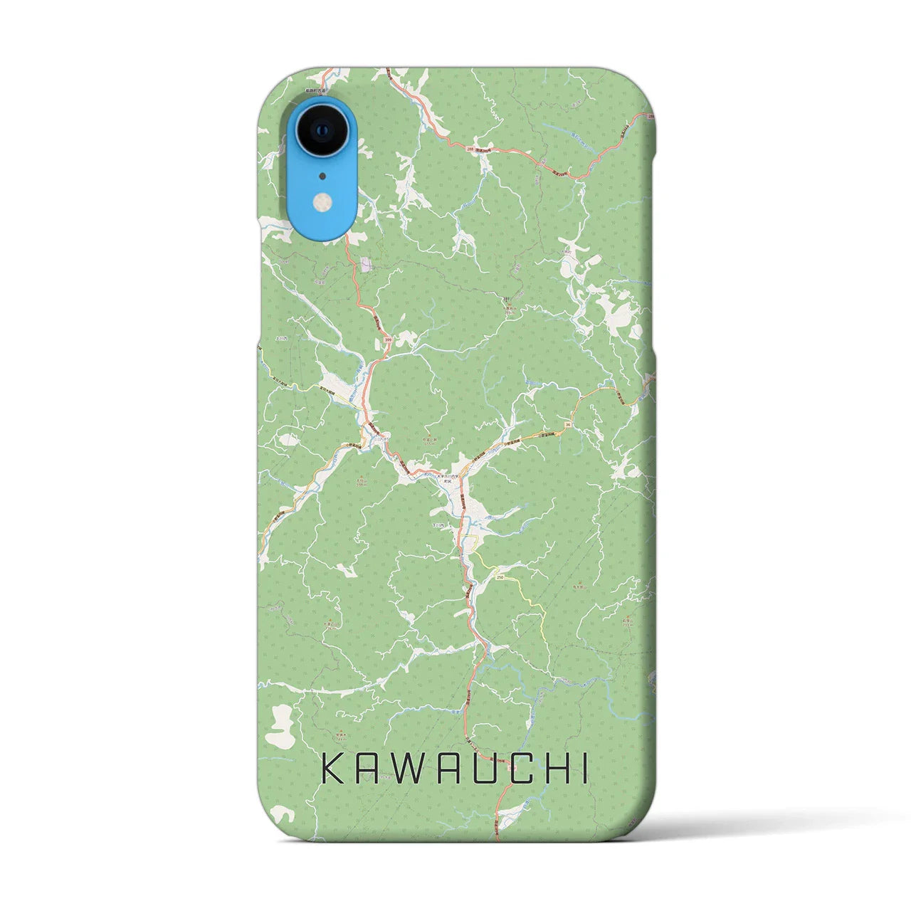 【川内(福島県)】地図柄iPhoneケース(バックカバータイプ)