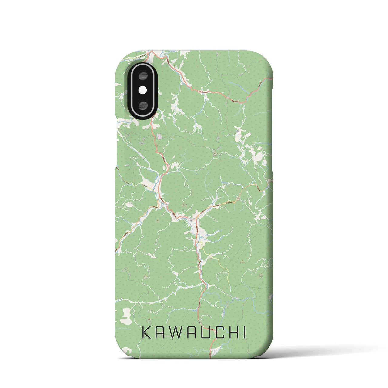 【川内(福島県)】地図柄iPhoneケース(バックカバータイプ)