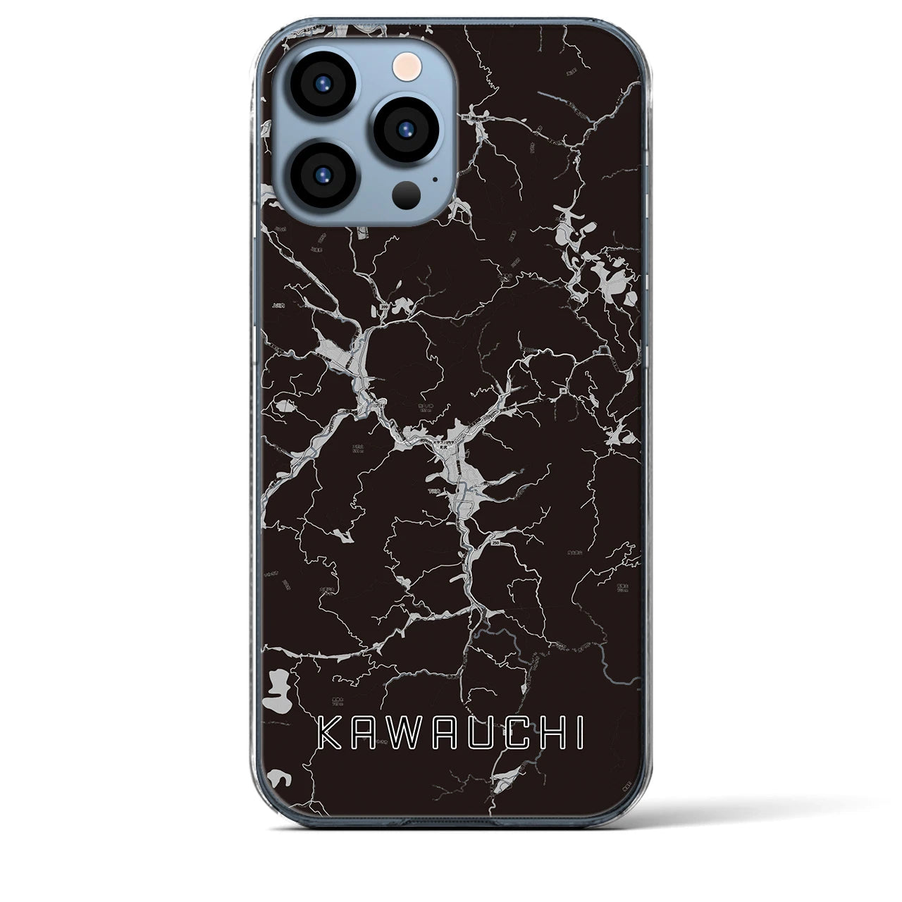 【川内(福島県)】地図柄iPhoneケース(クリアタイプ)