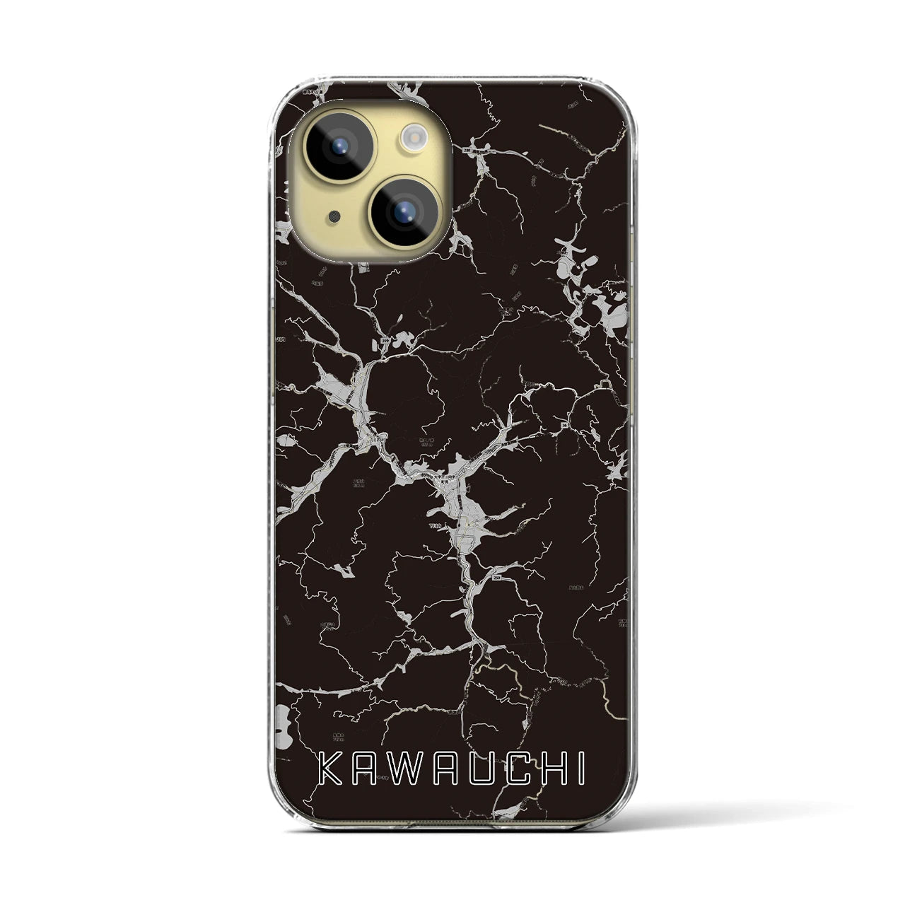 【川内(福島県)】地図柄iPhoneケース(クリアタイプ)