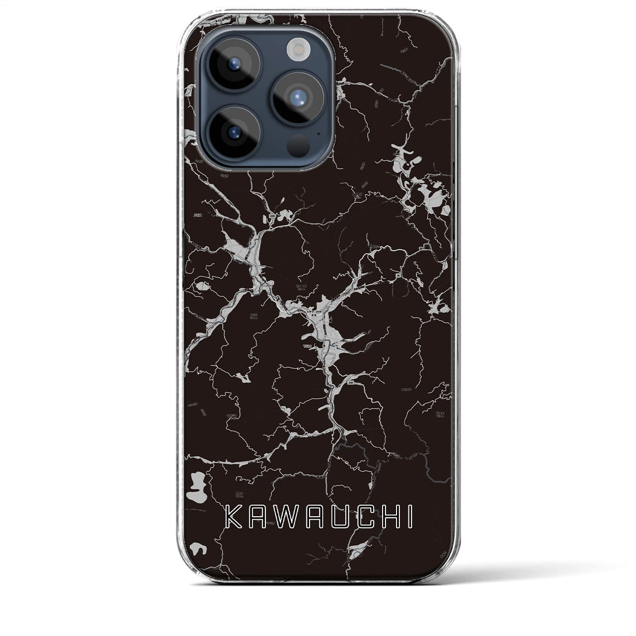 【川内(福島県)】地図柄iPhoneケース(クリアタイプ)