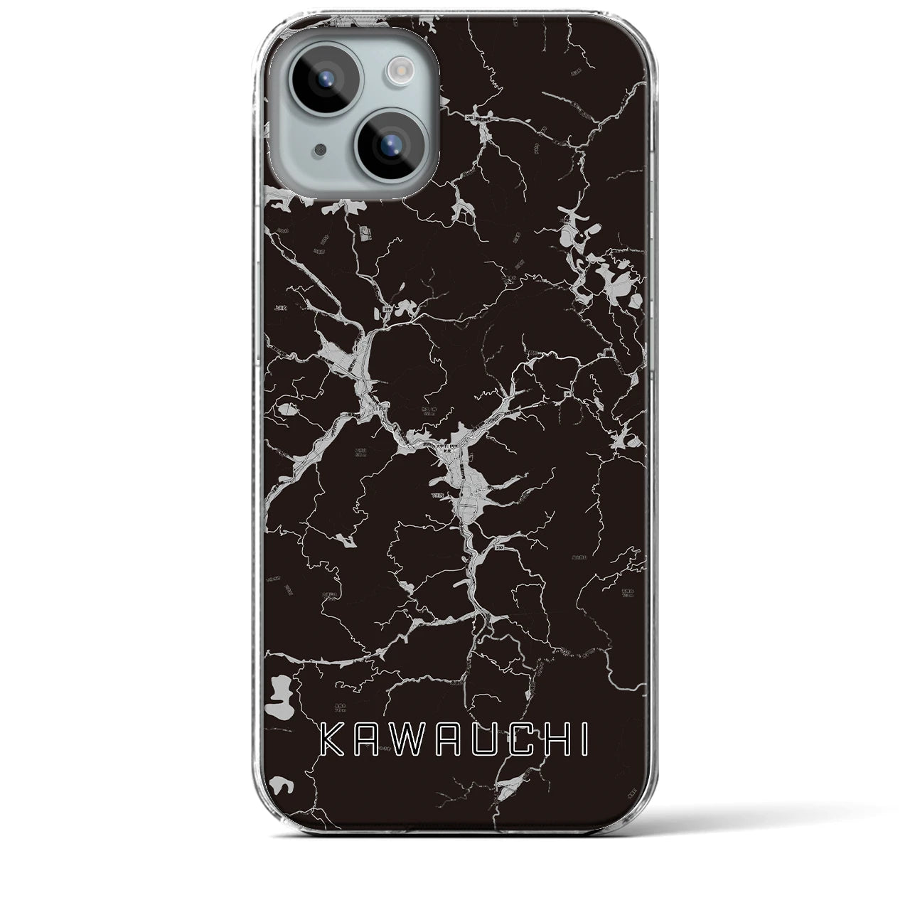 【川内(福島県)】地図柄iPhoneケース(クリアタイプ)