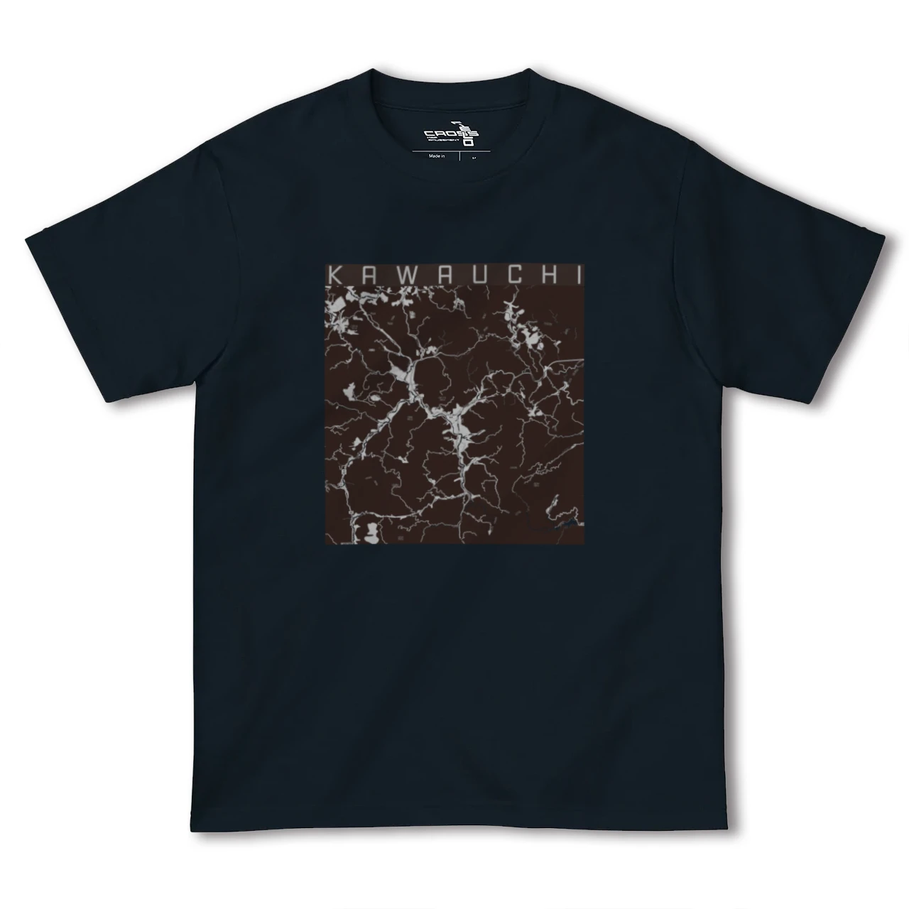 【川内(福島県)】地図柄ヘビーウェイトTシャツ