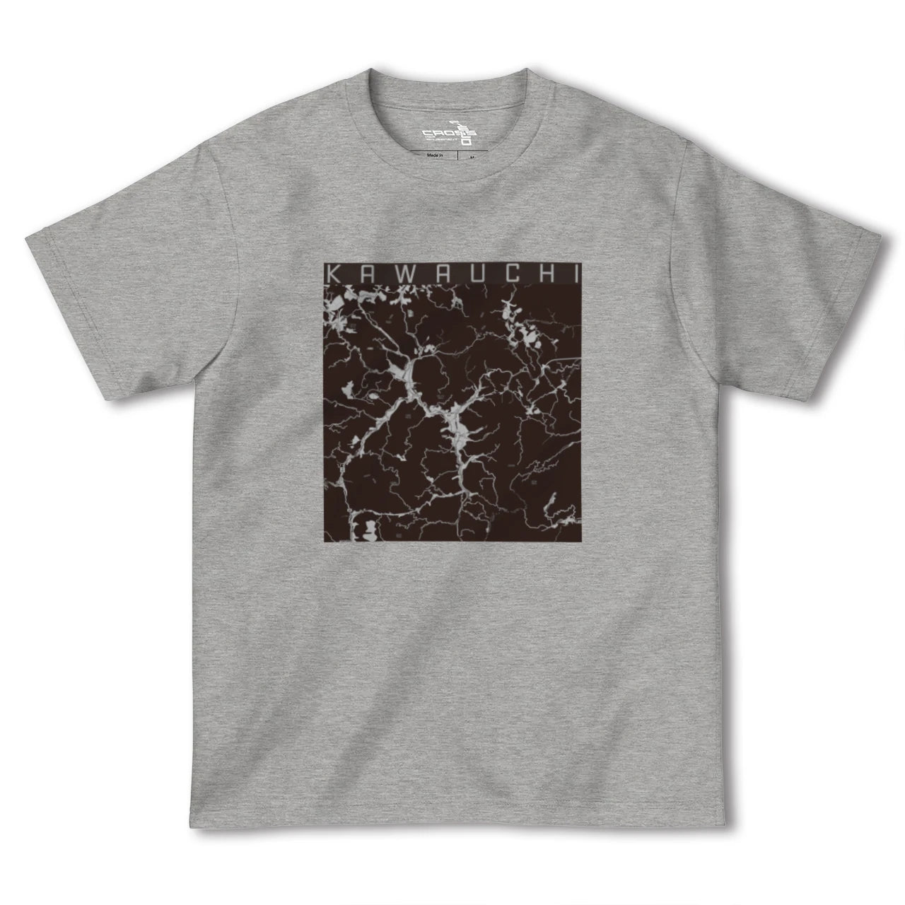 【川内(福島県)】地図柄ヘビーウェイトTシャツ