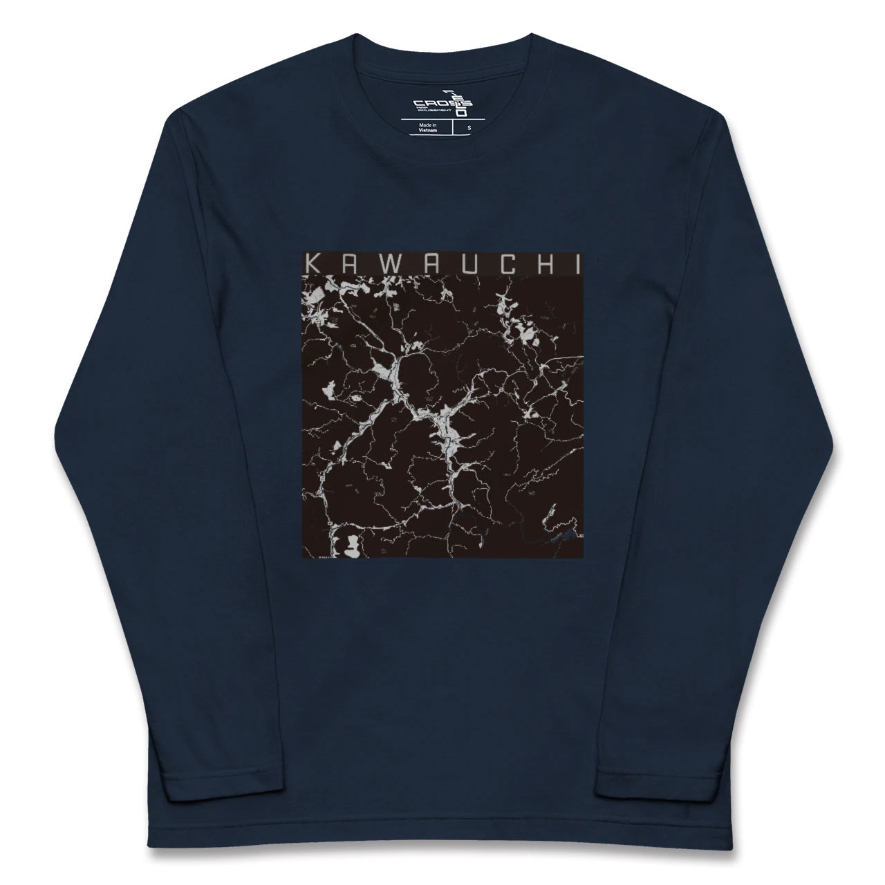【川内(福島県)】地図柄ロングスリーブTシャツ